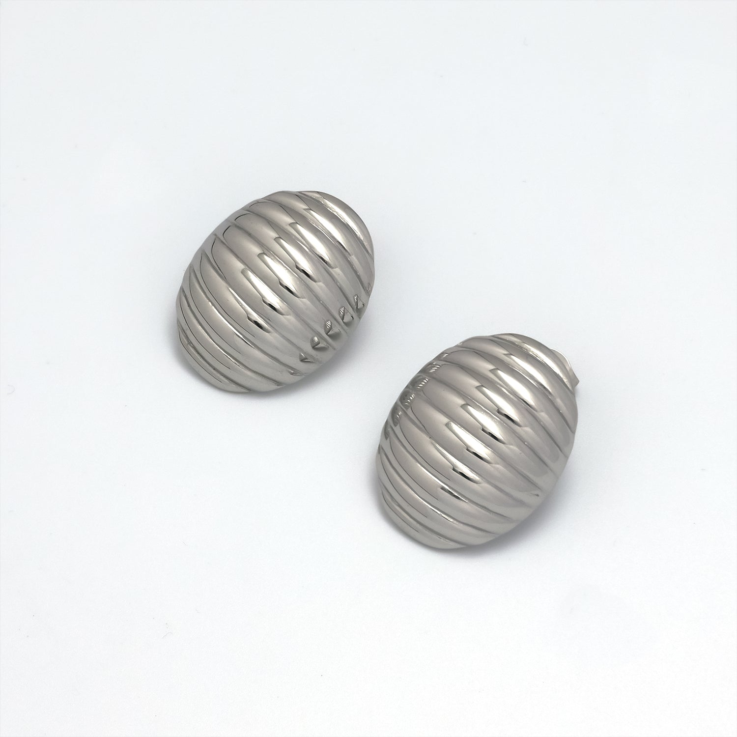 Gold Chunky Stainless Steel or Silver Shell Posts EA-0027 EA-0028