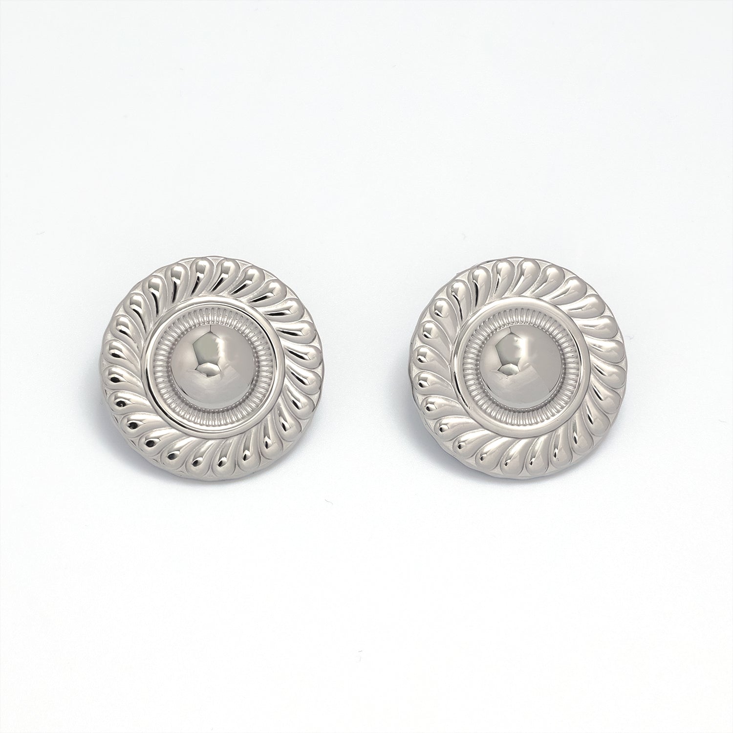 Gold Classic Stainless Steel or Silver Statement Studs EA-0035 EA-0036