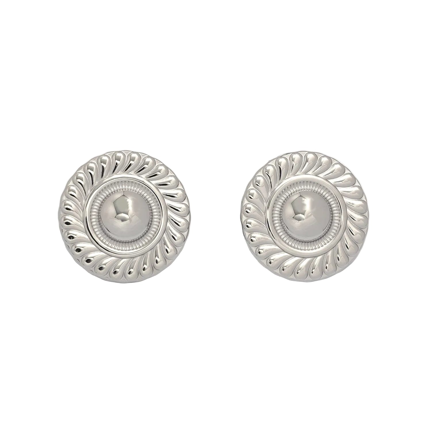 Gold Classic Stainless Steel or Silver Statement Studs EA-0035 EA-0036