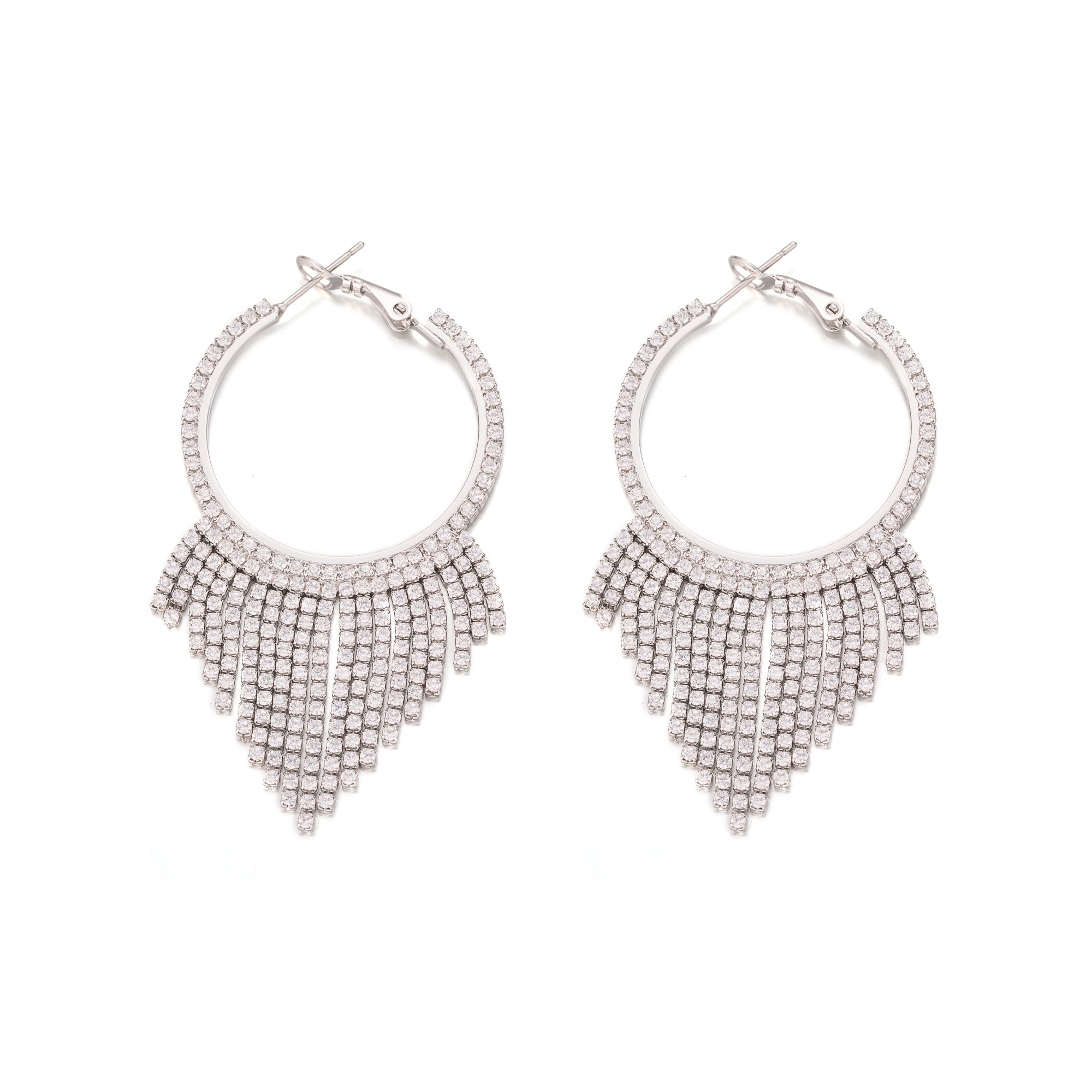 Statement Gold CZ Elegant Hoops EA-0098 EA-0099