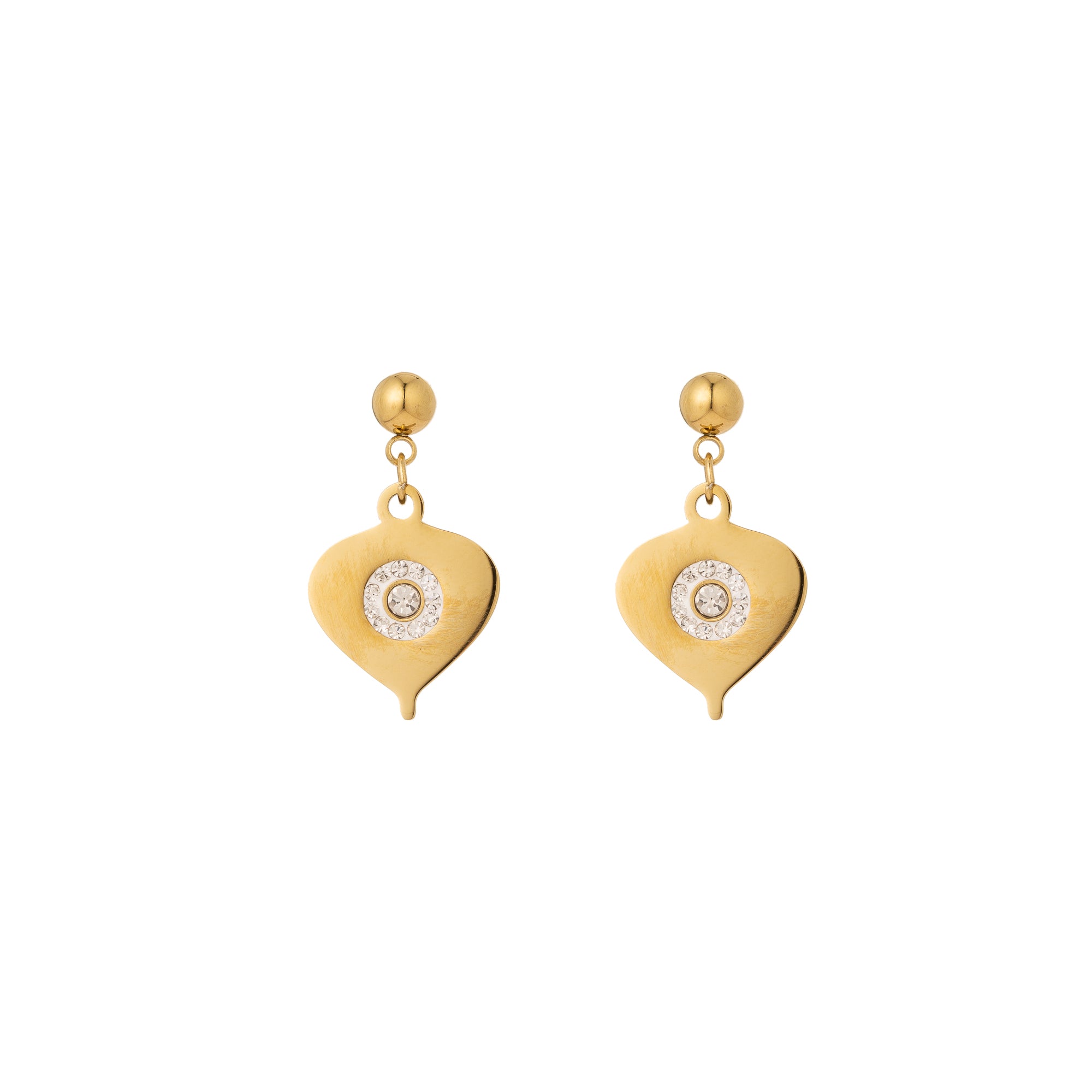 Vintage Stainless Steel CZ Mini Studs EA-0325