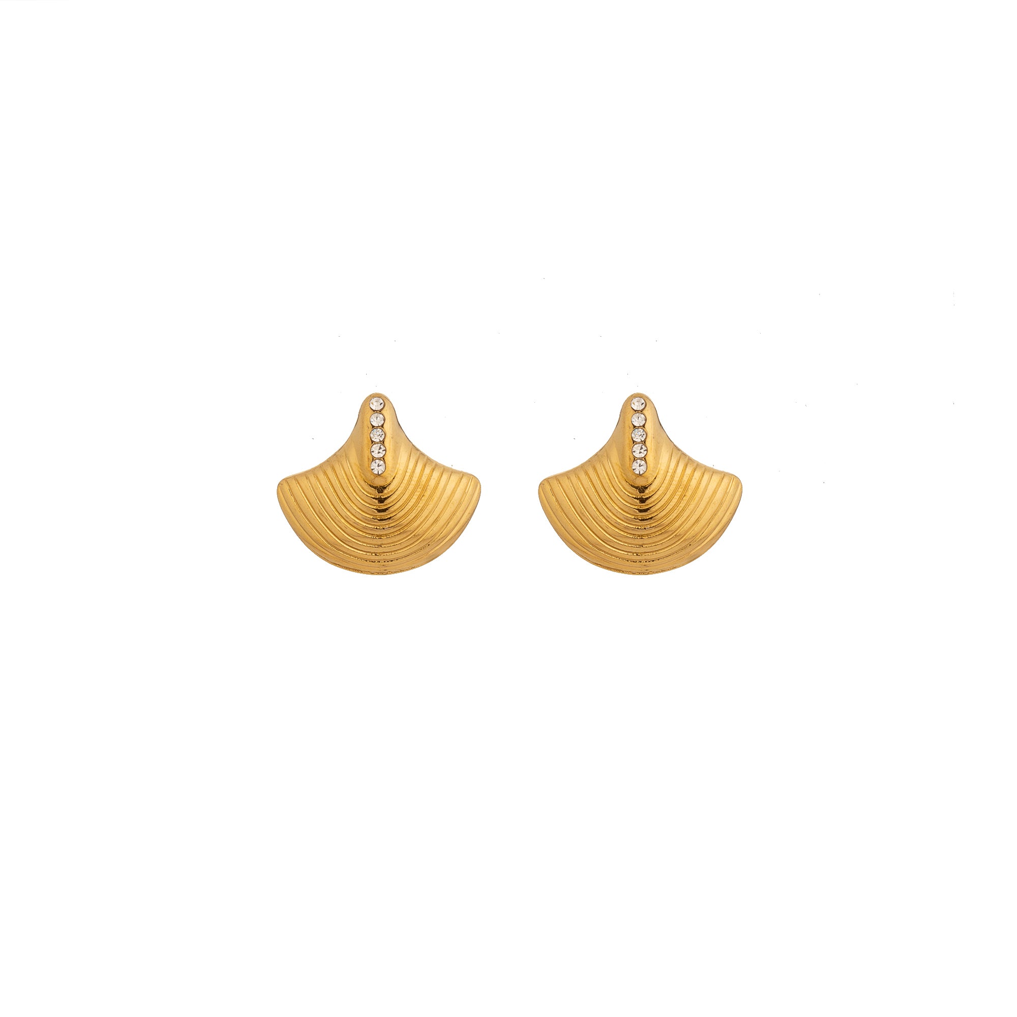 Statement Stainless Steel CZ Elegant Studs EA-0333