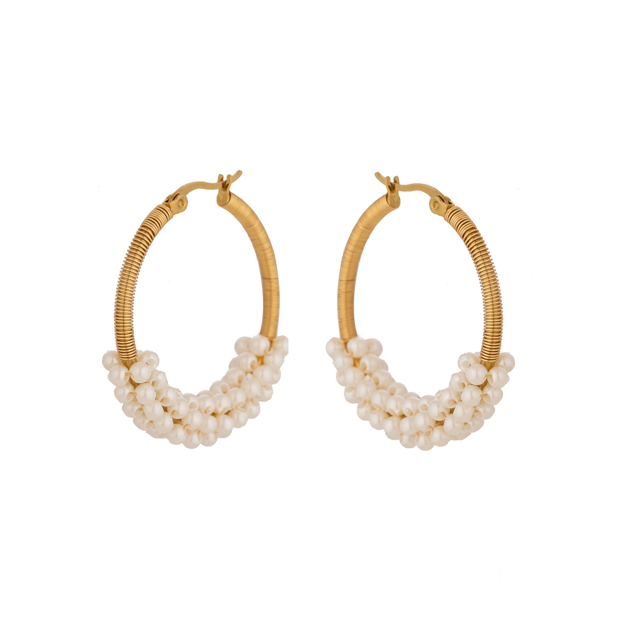 Chic Pearl Gold Spiral EA-0367