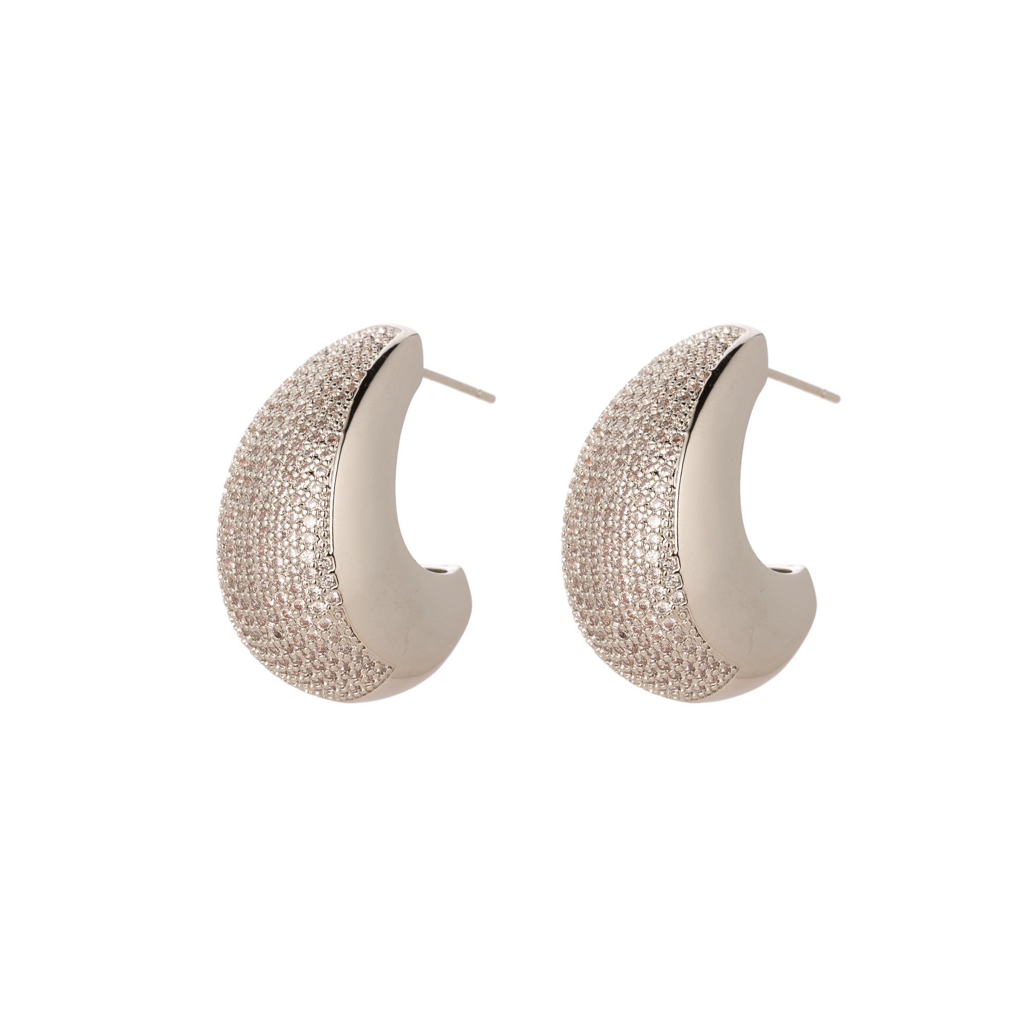 Statement Gold CZ Tear Drop Posts Earring-00082 Earring-00083