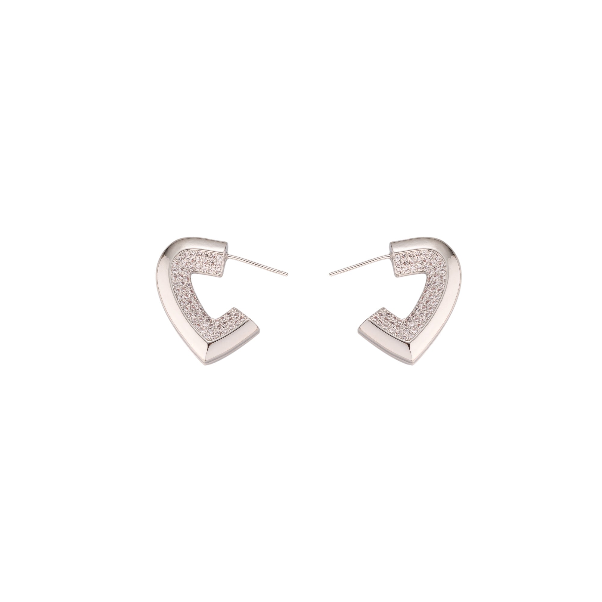 Stacked Gold CZ Geometric Posts EA-0090 EA-0091