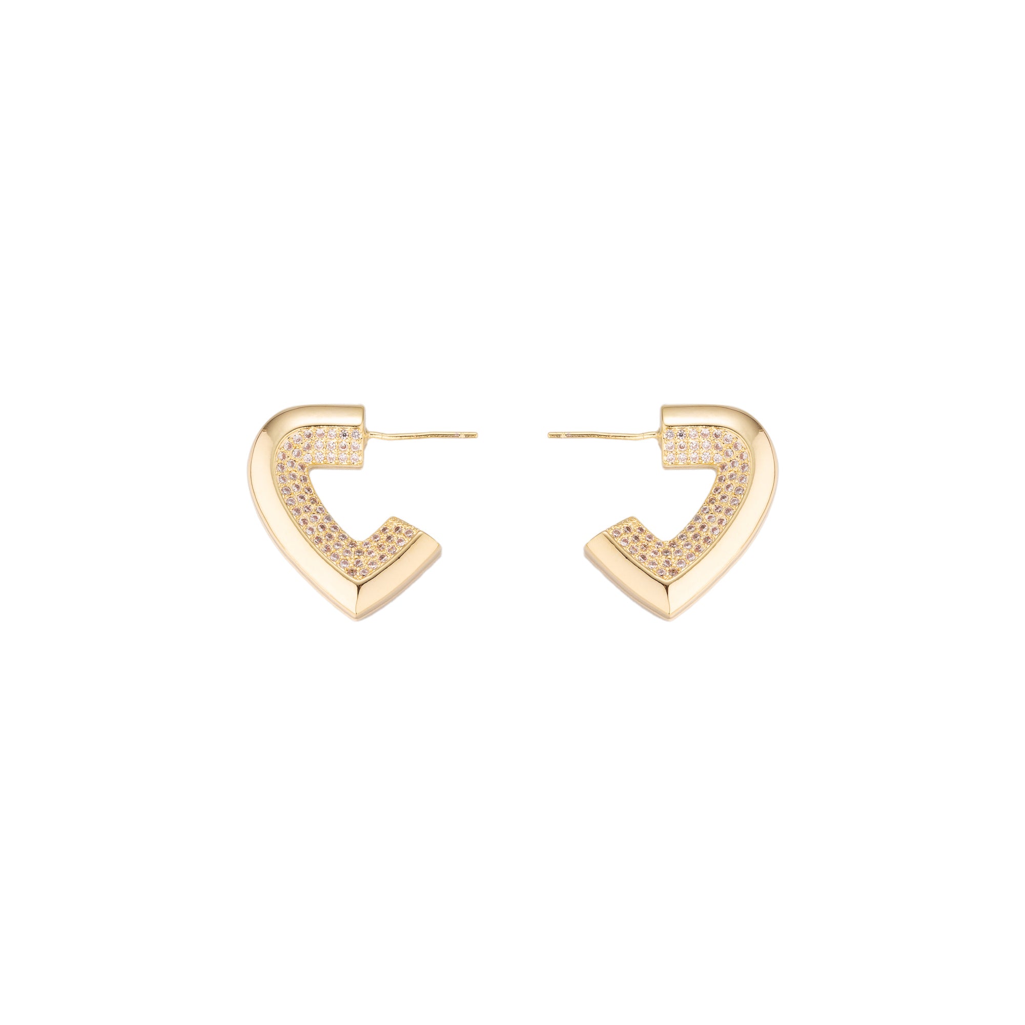 Stacked Gold CZ Geometric Posts EA-0090 EA-0091