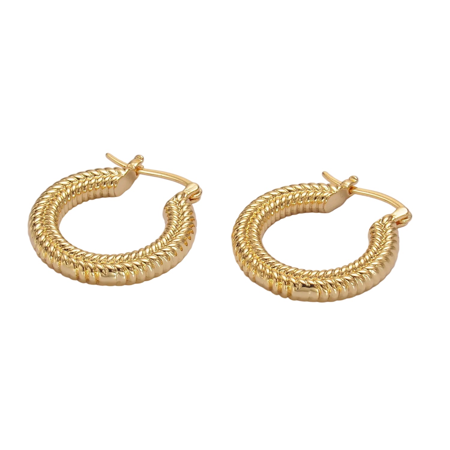 Gold Dainty Gold or Silver Braided Hoops EA-0100 EA-0101