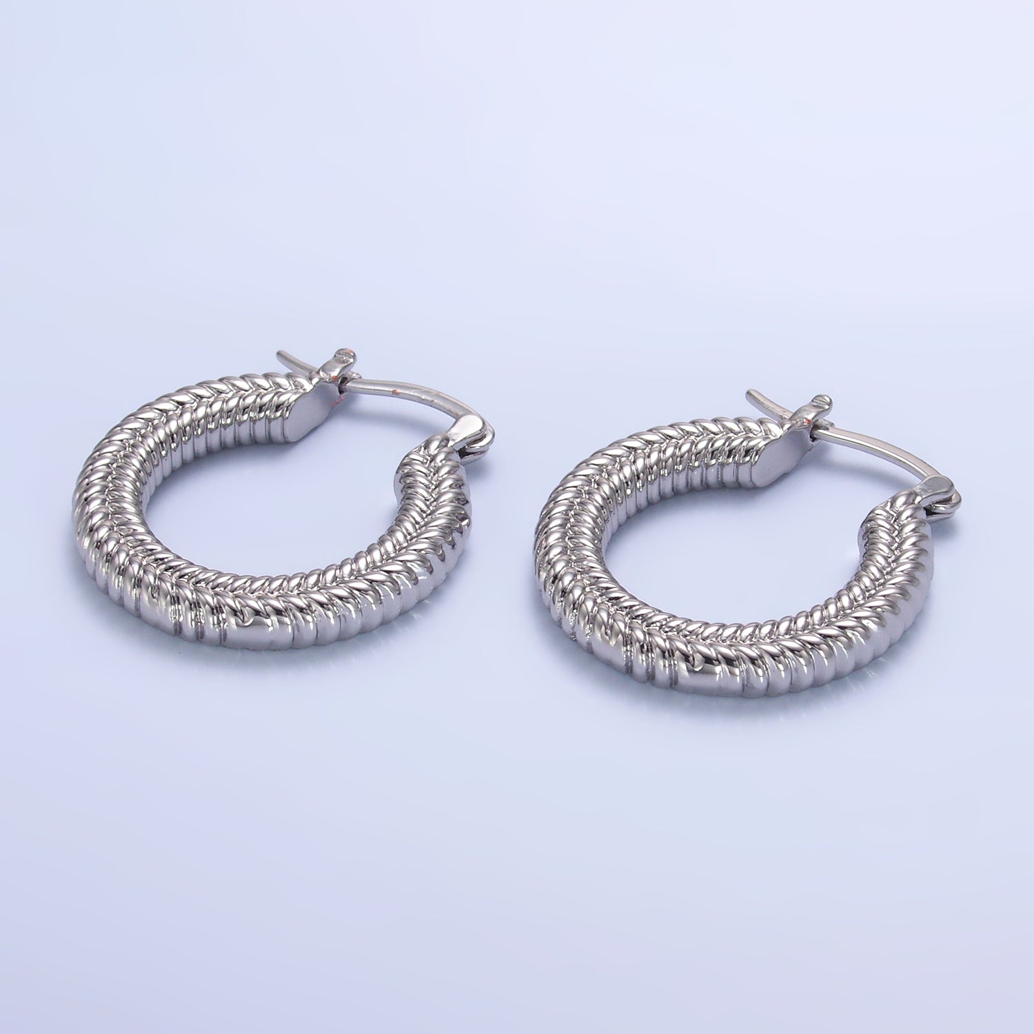 Gold Dainty Gold or Silver Braided Hoops EA-0100 EA-0101