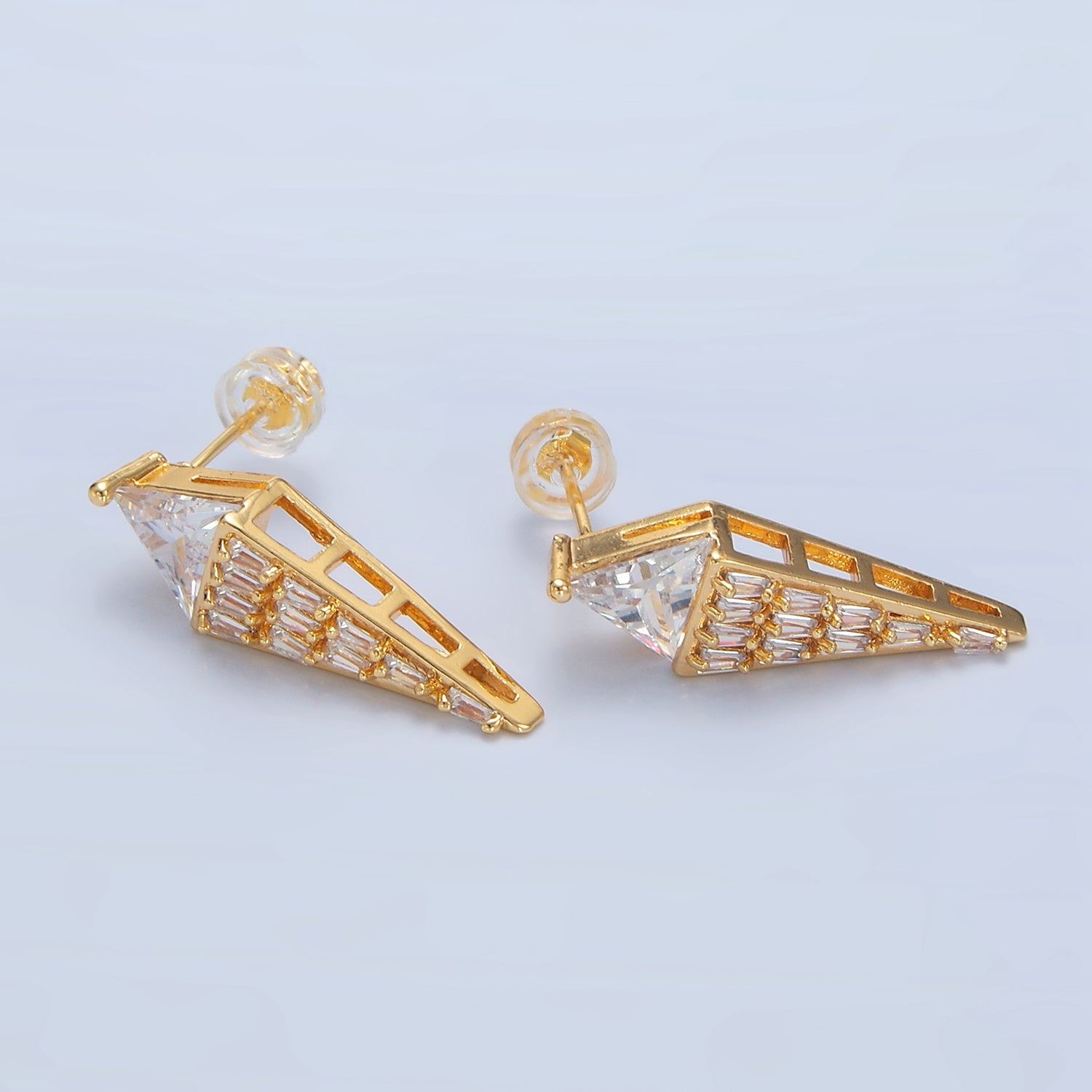 Gold Dainty Gold CZ Mini Studs ✦ EA-0109
