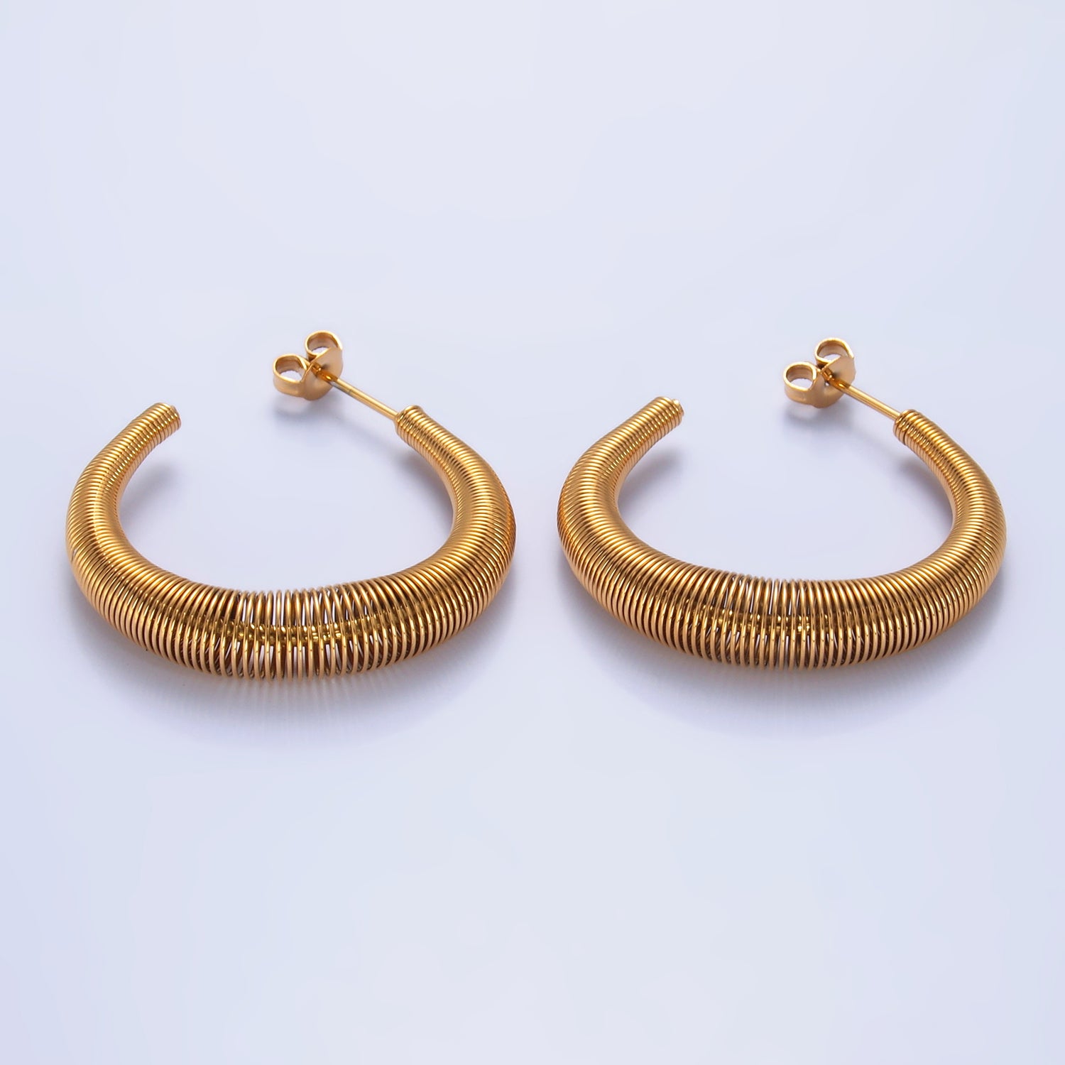 Gold Minimalist Stainless Steel Hoops EA-0123
