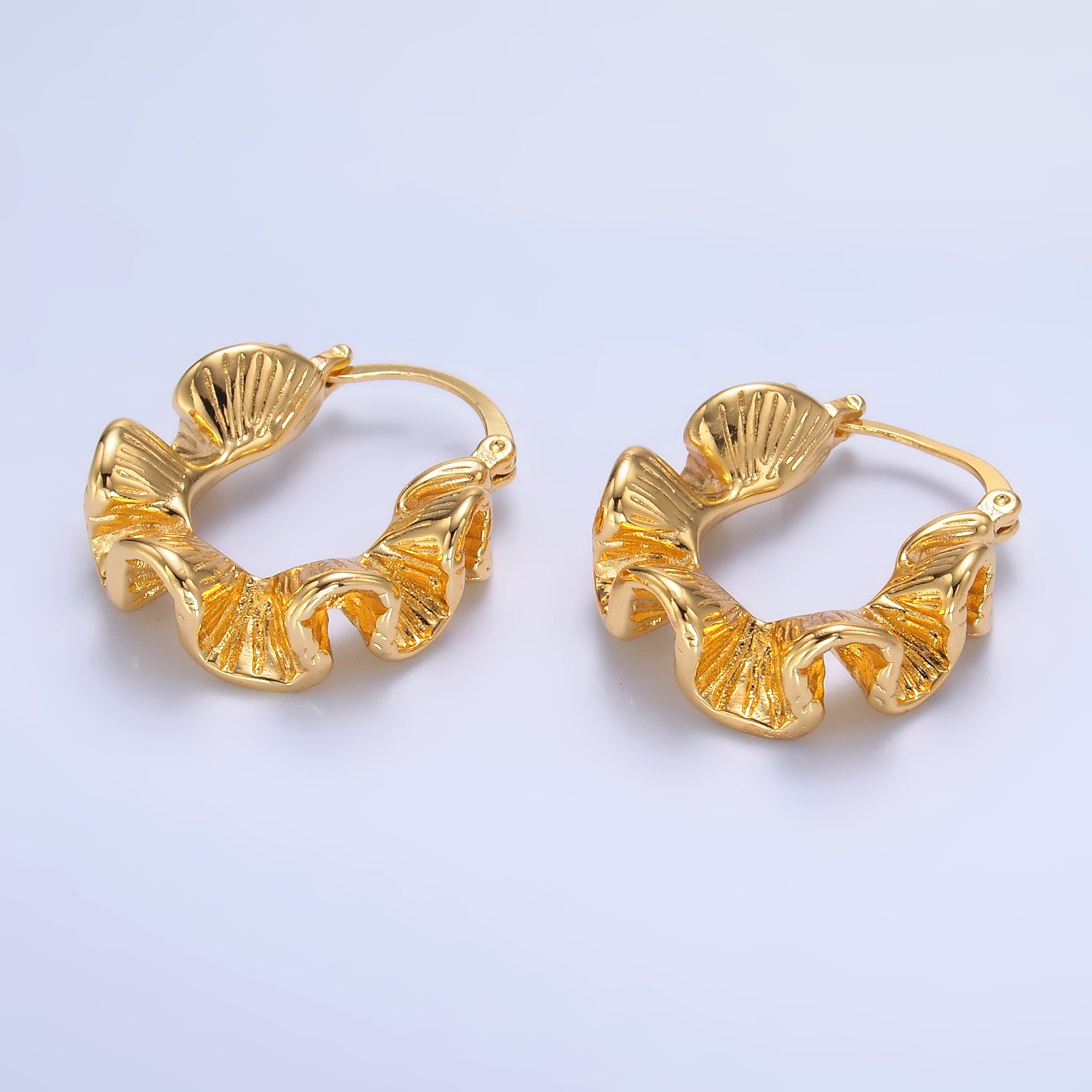 Gold Classic Gold or Silver Gilded Hoops EA-0124 EA-0125