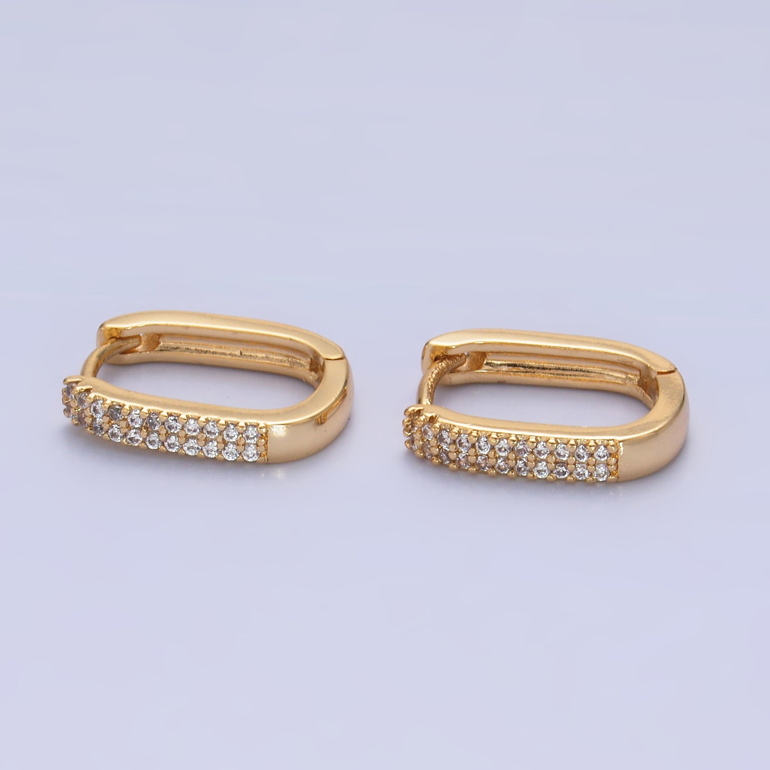 Gold Minimalist Gold CZ Petite Hoops EA-0143