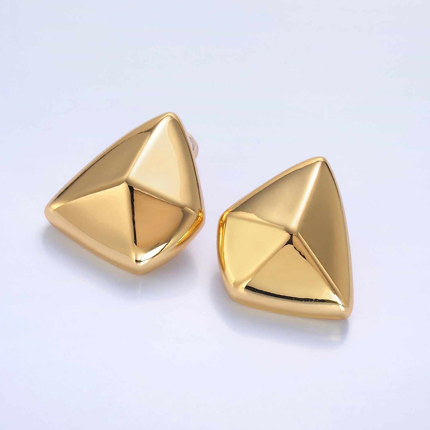 Gold Geometric Gold or Silver Bold Posts EA-0157 EA-0158