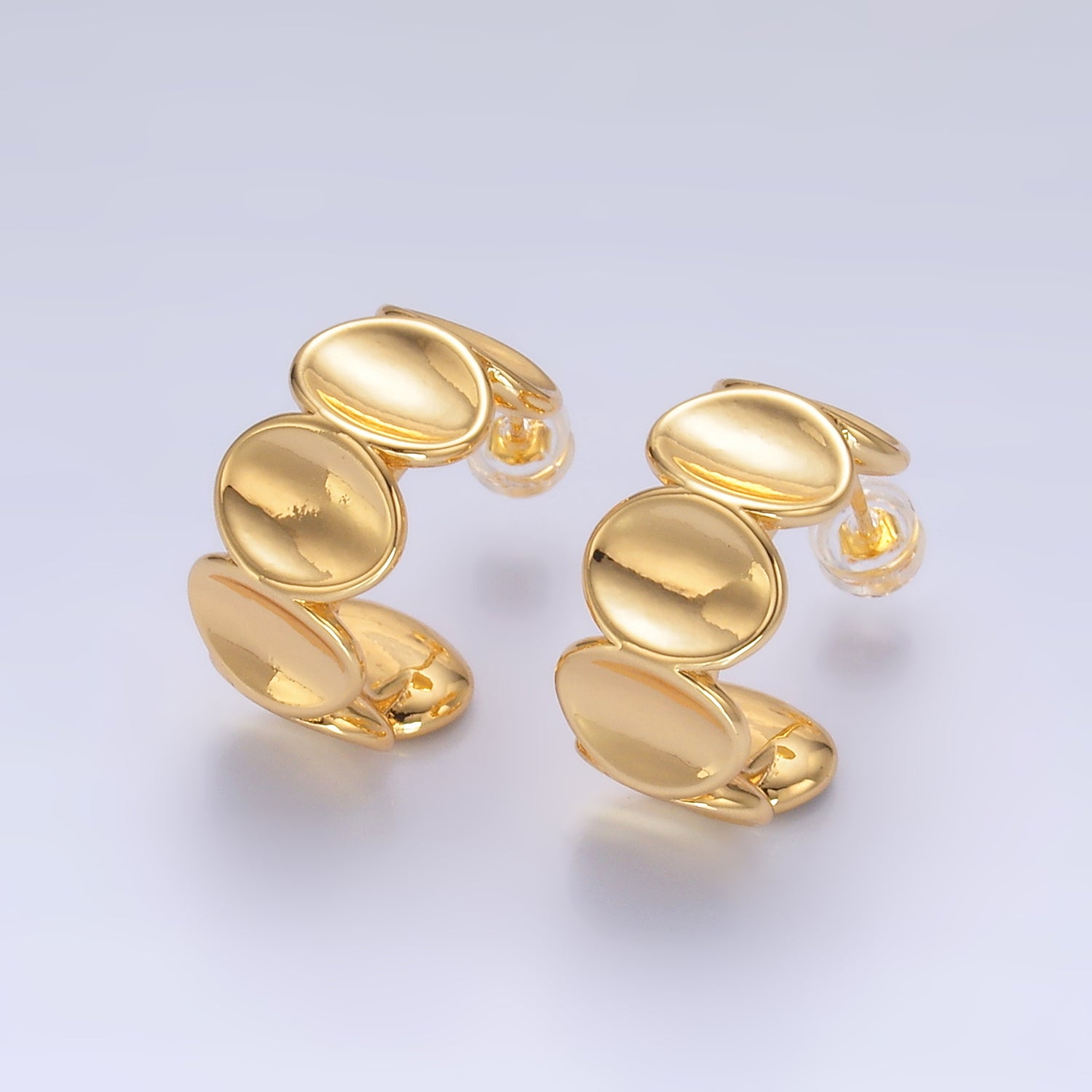 Gold Chunky Gold Stacked Hoops EA-0159