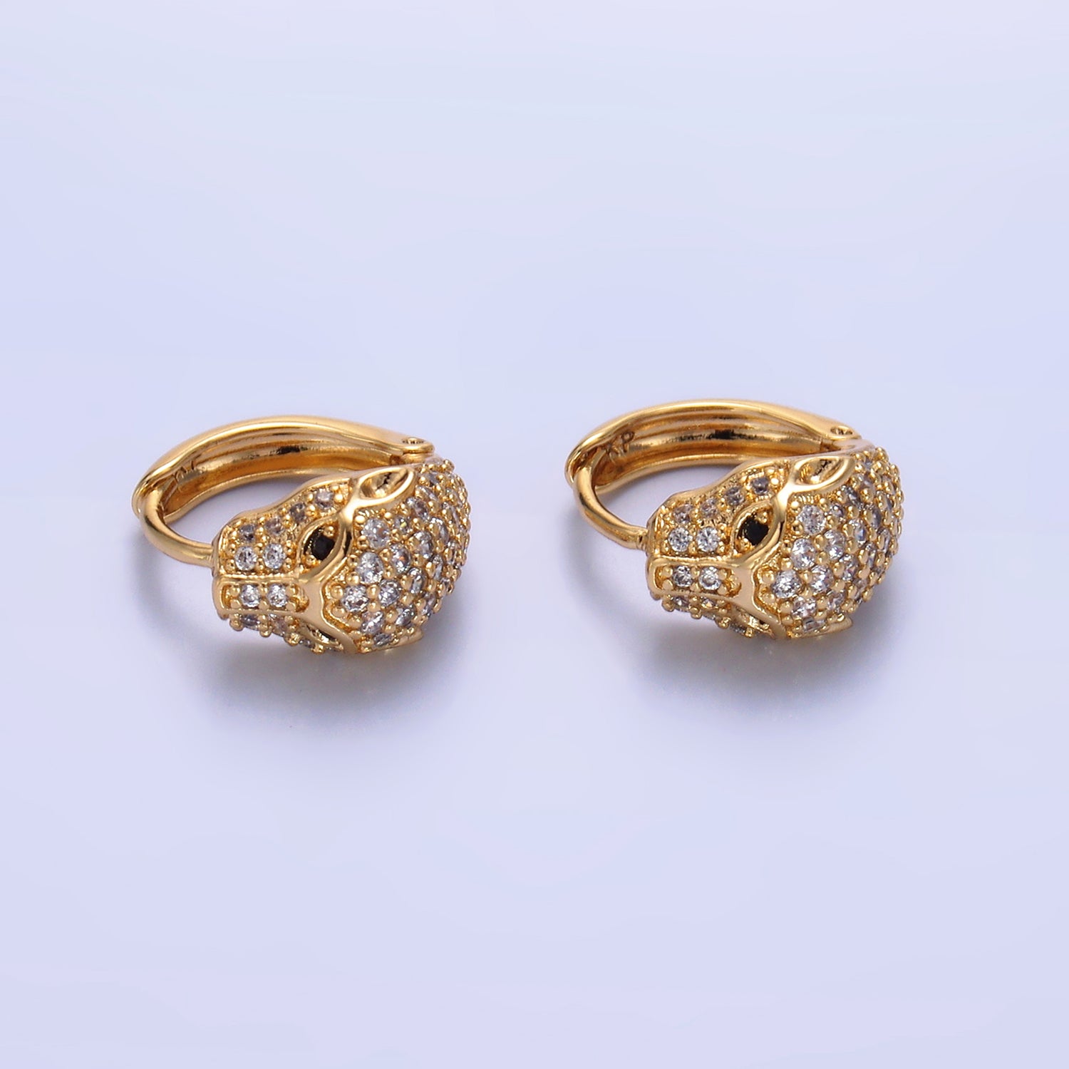 Gold Classic Gold CZ Animal Huggies EA-0169