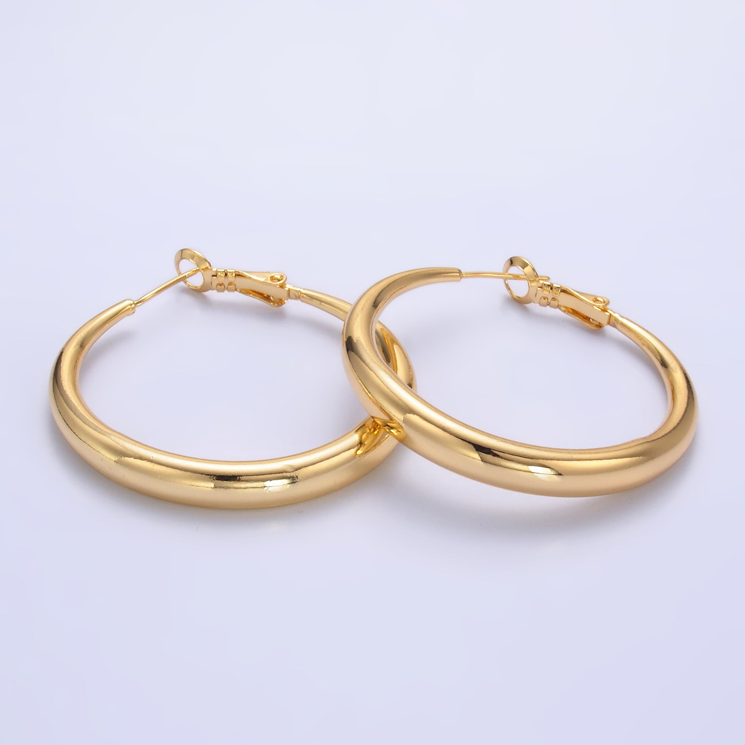 Gold Minimalist Gold or Silver Classic Hoops EA-0210 EA-0211