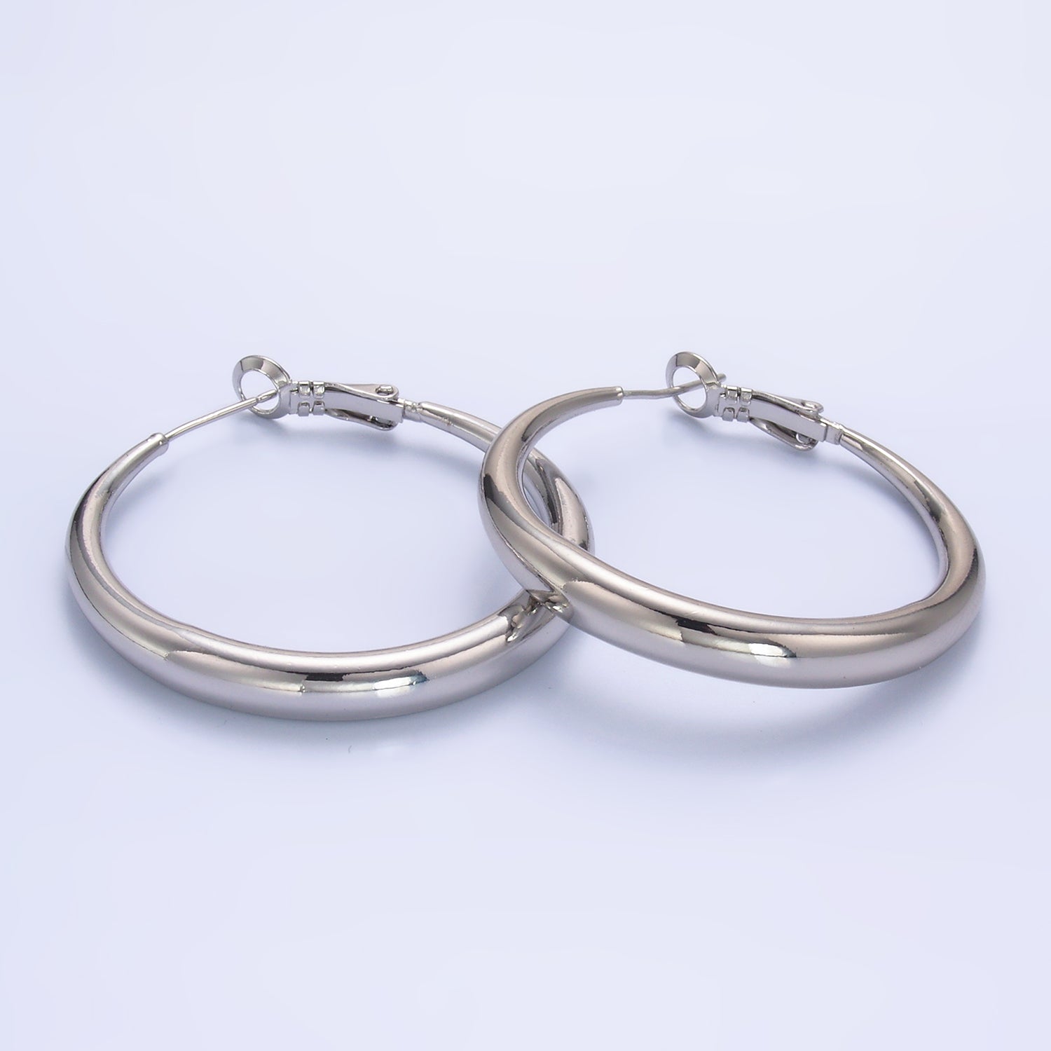 Gold Minimalist Gold or Silver Classic Hoops EA-0210 EA-0211