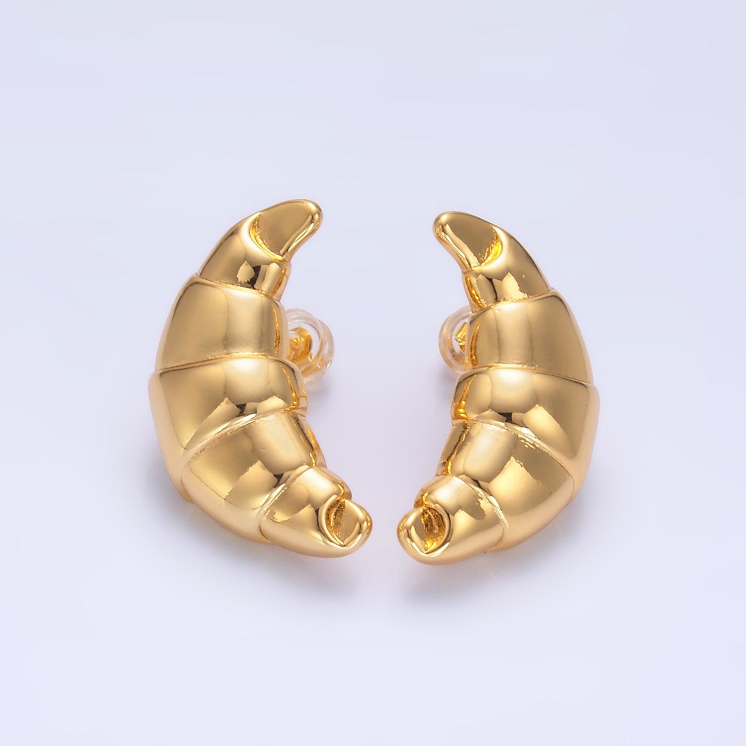 Gold Mini Gold or Silver Croissant Studs EA-0214 EA-0215