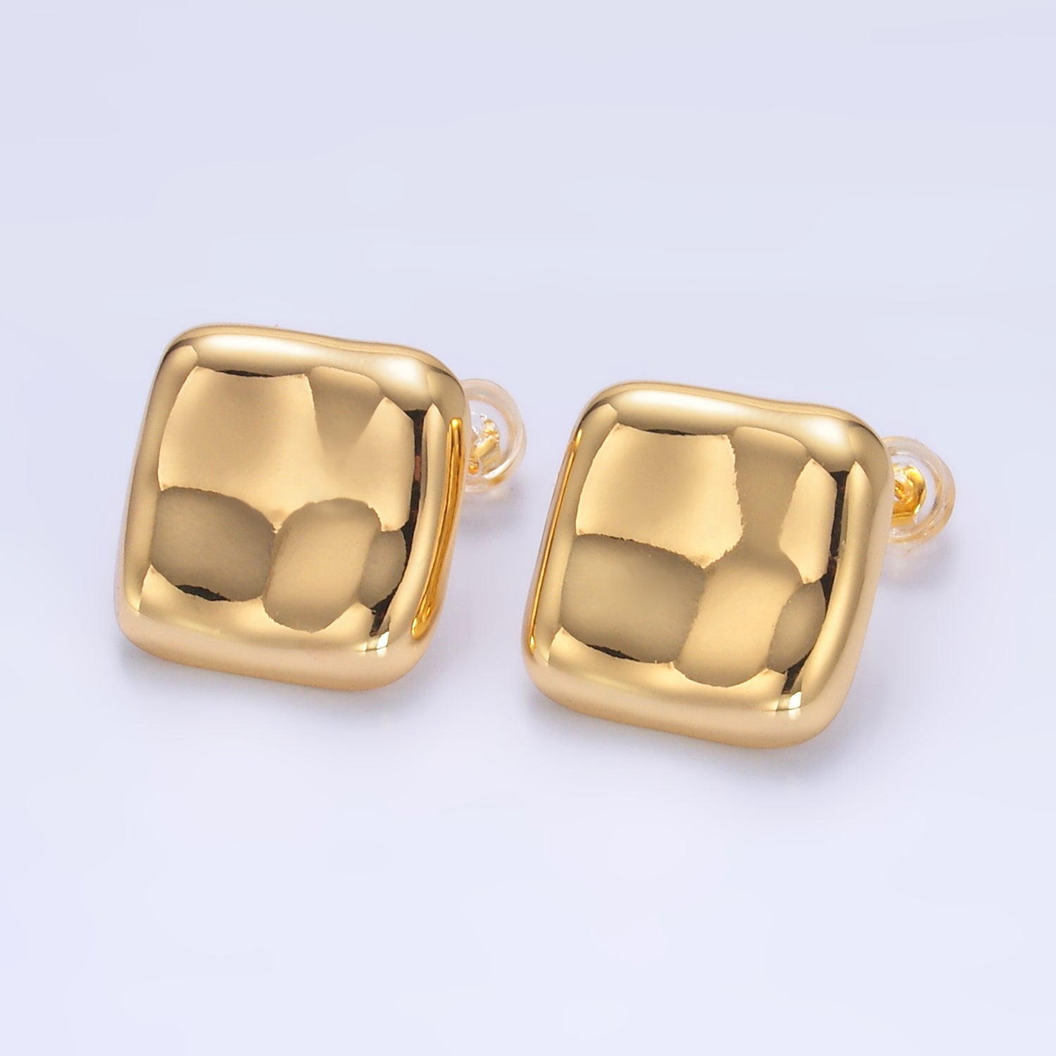 Gold Chunky Gold or Silver Hammered Studs EA-0229 EA-0230