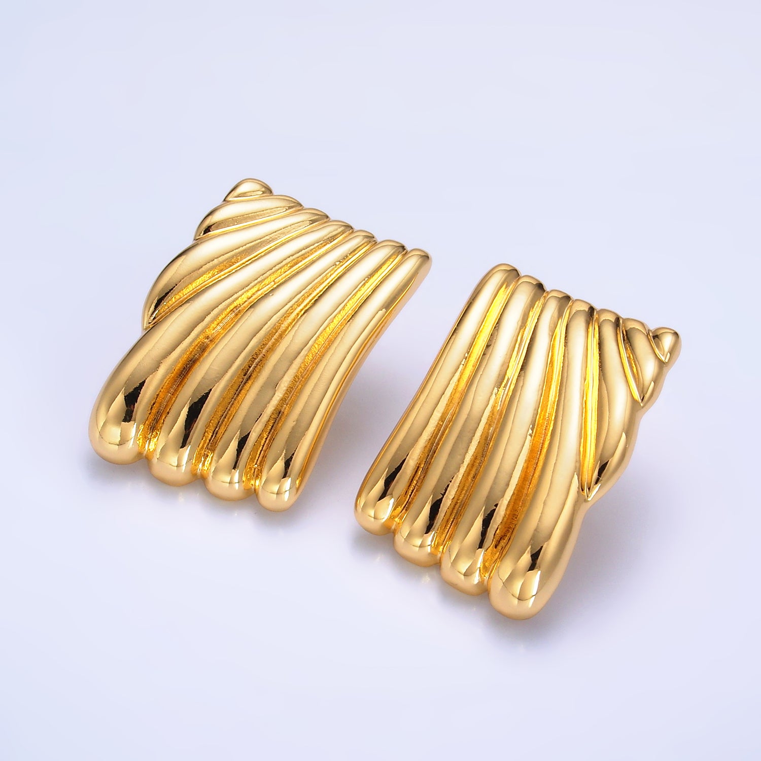 Gold Bold Gold & Silver Statement Studs EA-0240 EA-0241