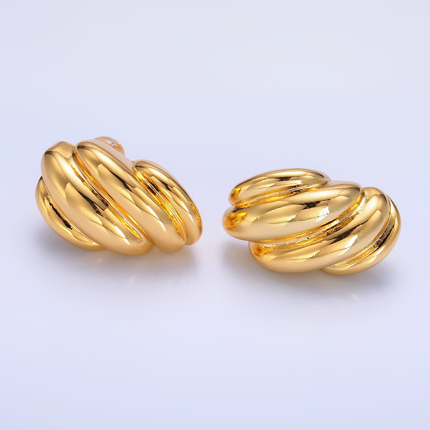 Gold Chunky Gold or Silver Braided Hoops EA-0257 EA-0258