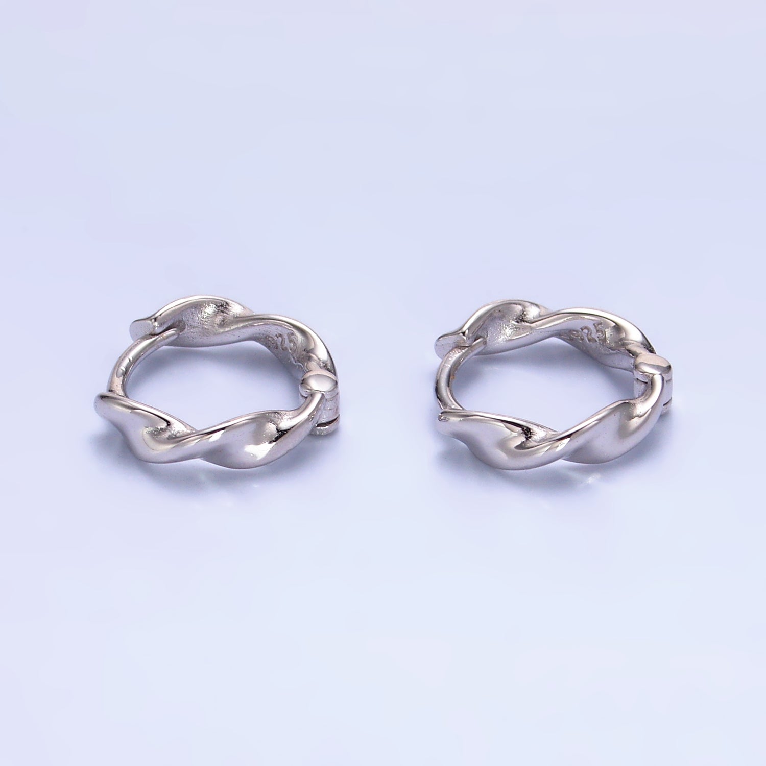 Dainty Sterling Silver Gilded Huggies ✦ EA-SL556