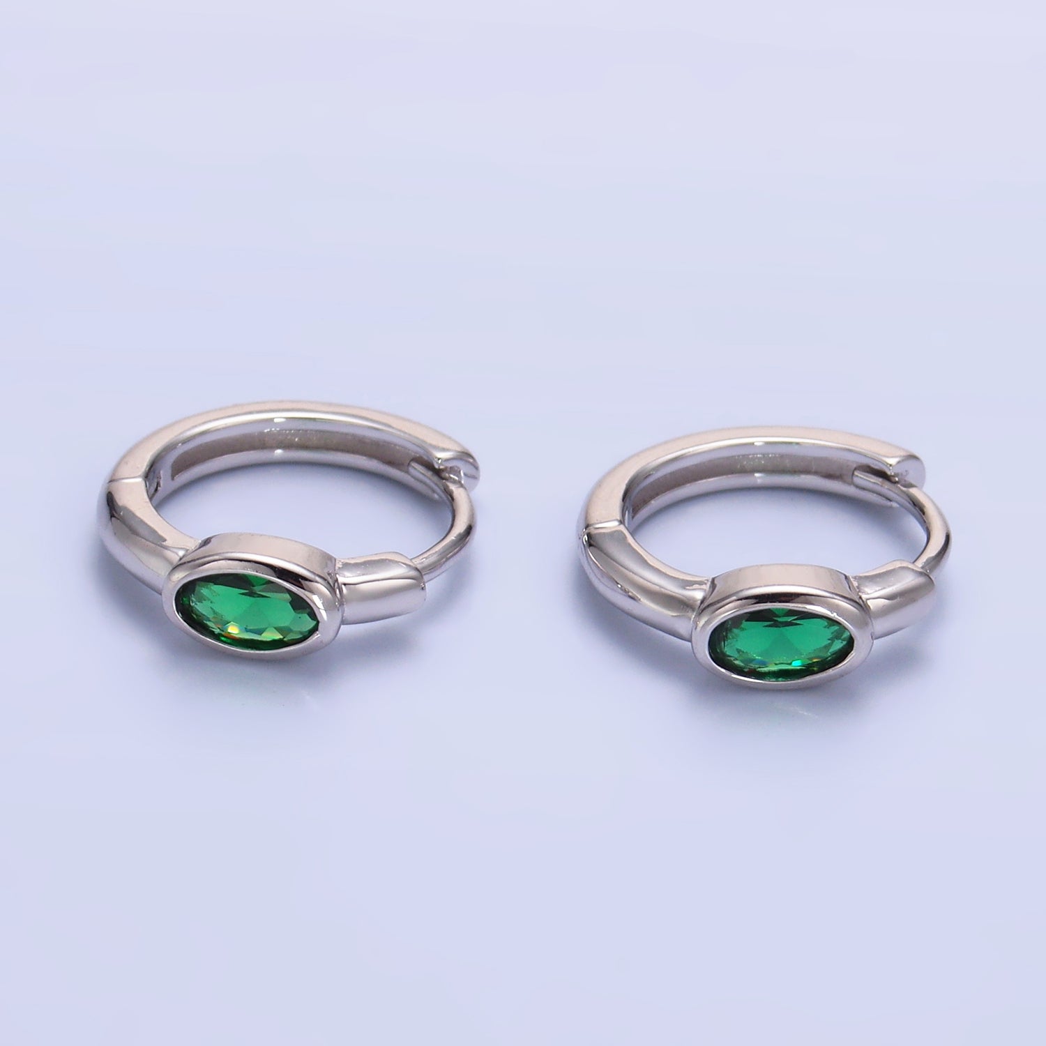 Mini Sterling Silver CZ Dainty Huggies✦ EA-SL561