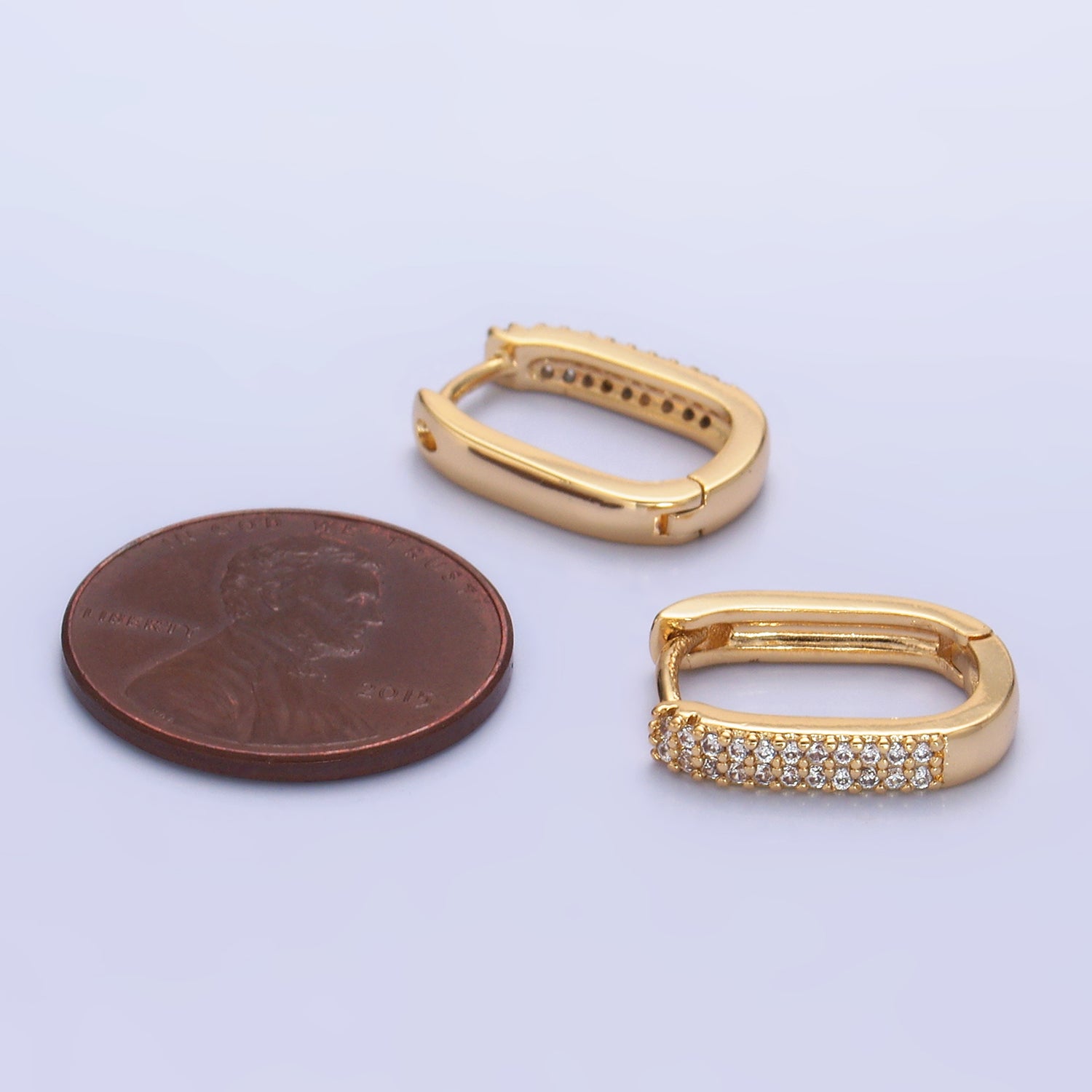 Gold Minimalist Gold CZ Petite Hoops EA-0143