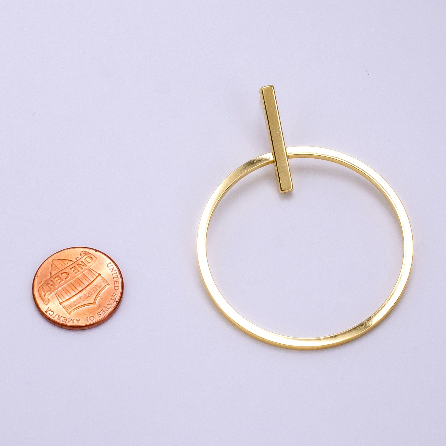 Gold Geometric Minimalist Dangling EA-0102