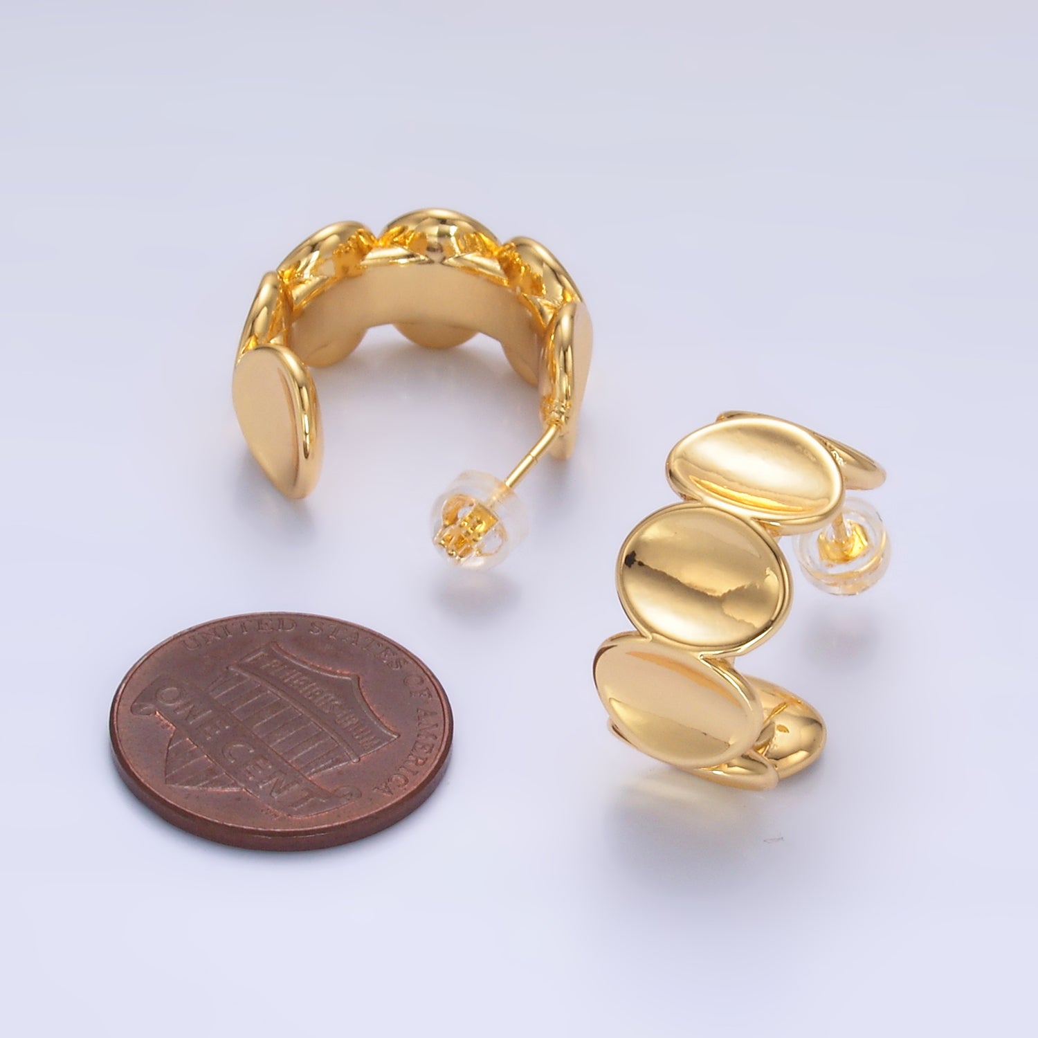 Gold Chunky Gold Stacked Hoops EA-0159