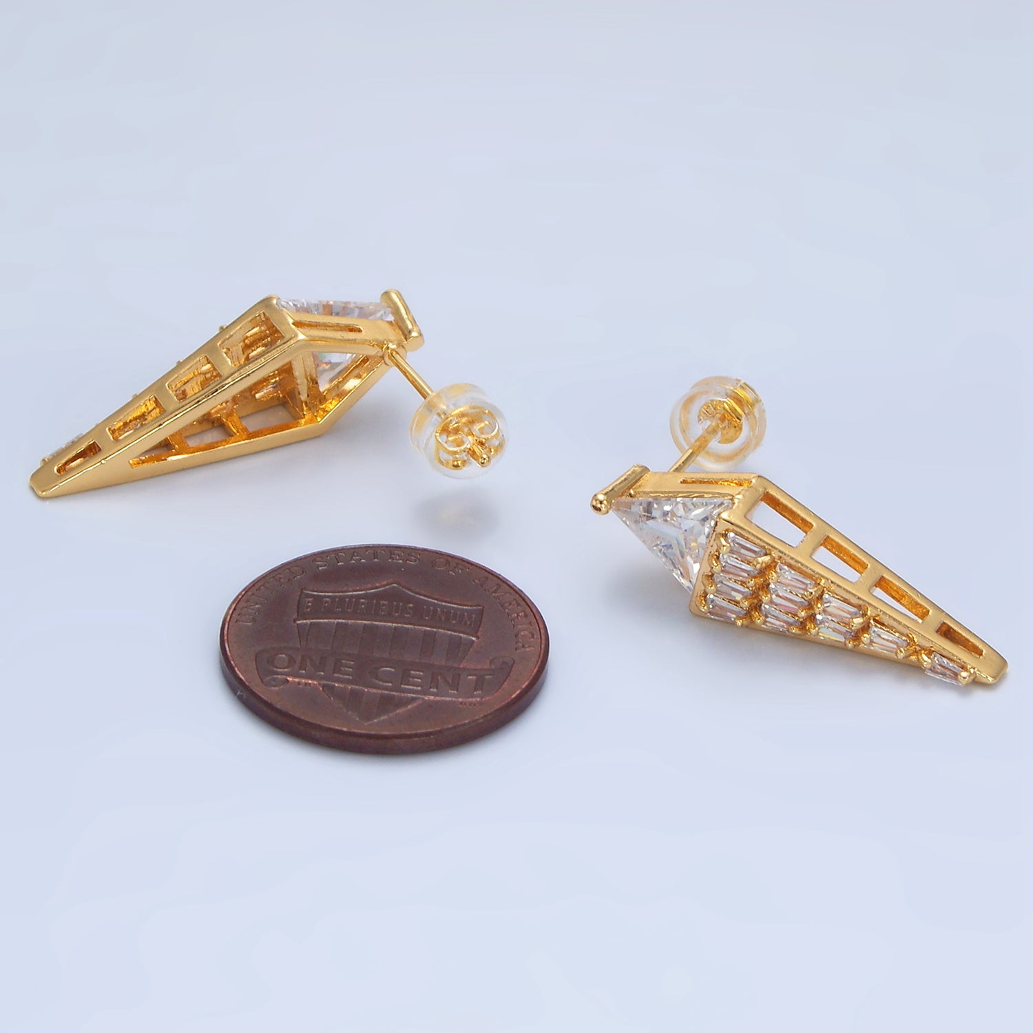 Gold Dainty Gold CZ Mini Studs ✦ EA-0109