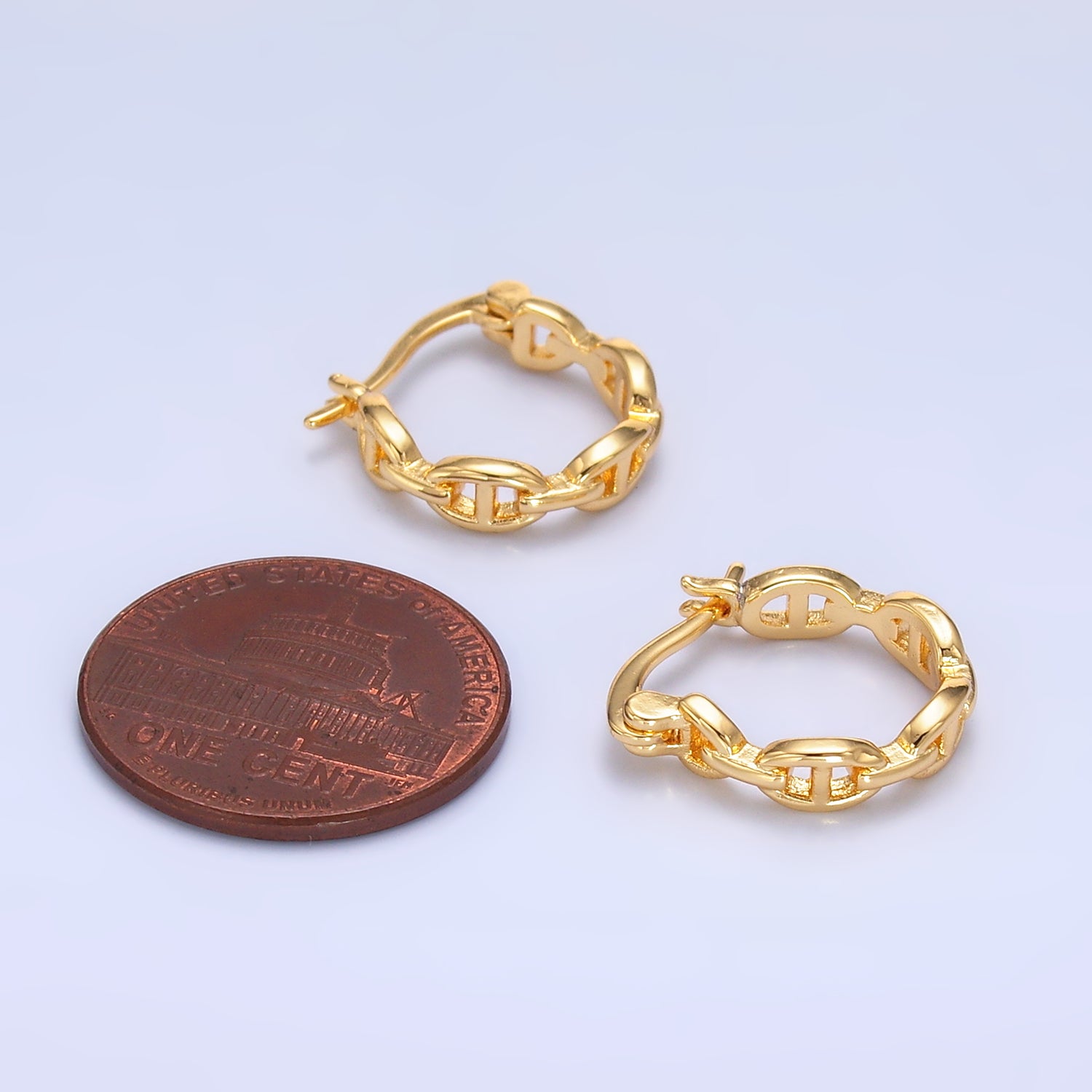 Gold Dainty Gold Mariner Huggies EA-0133