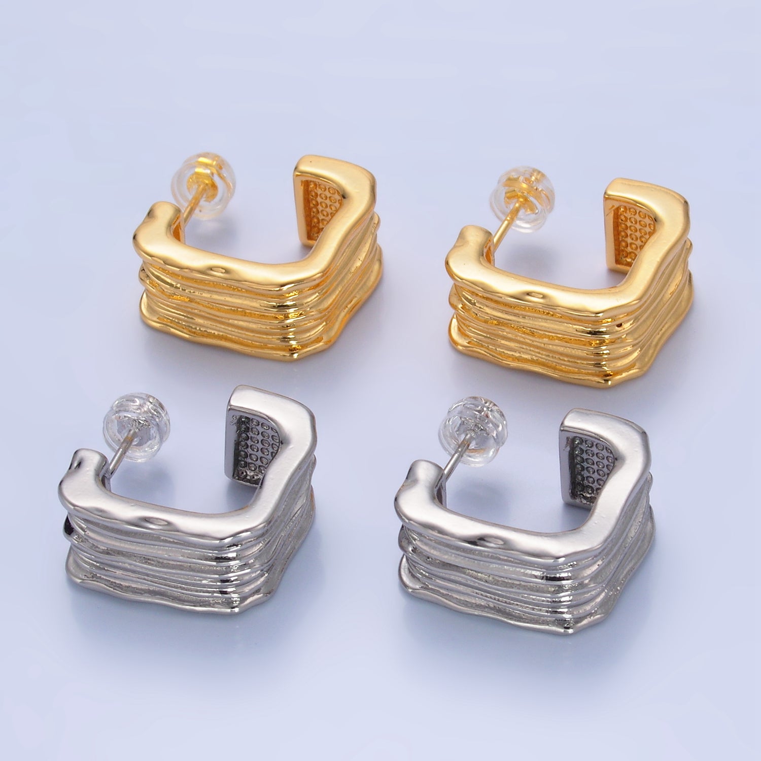 Gold Dainty Gold or Silver Gilded Posts EA-0110 EA-0111