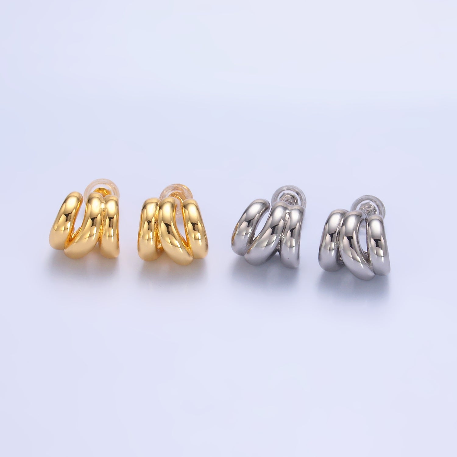 Gold Classic Gold or Silver Chunky Studs EA-0231 EA-0232