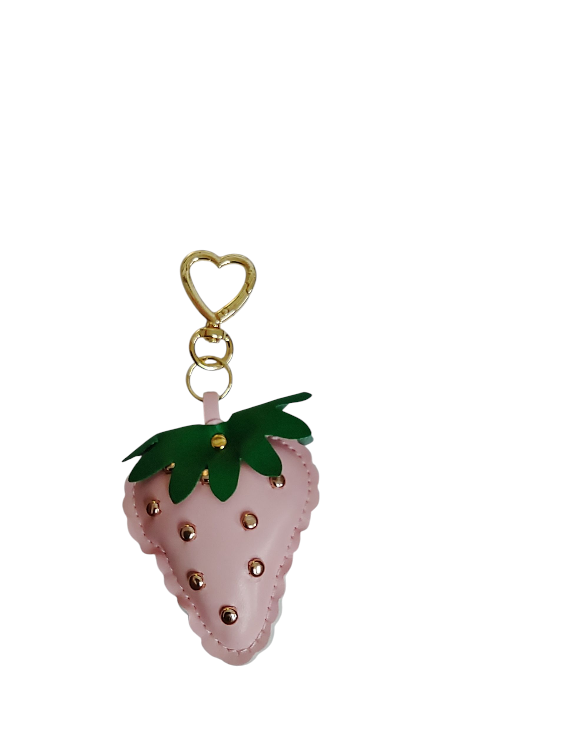 PU Leather Strawberry Gold Studded with Gold Heart Clip BC-2005 BC-2006 BC-2007