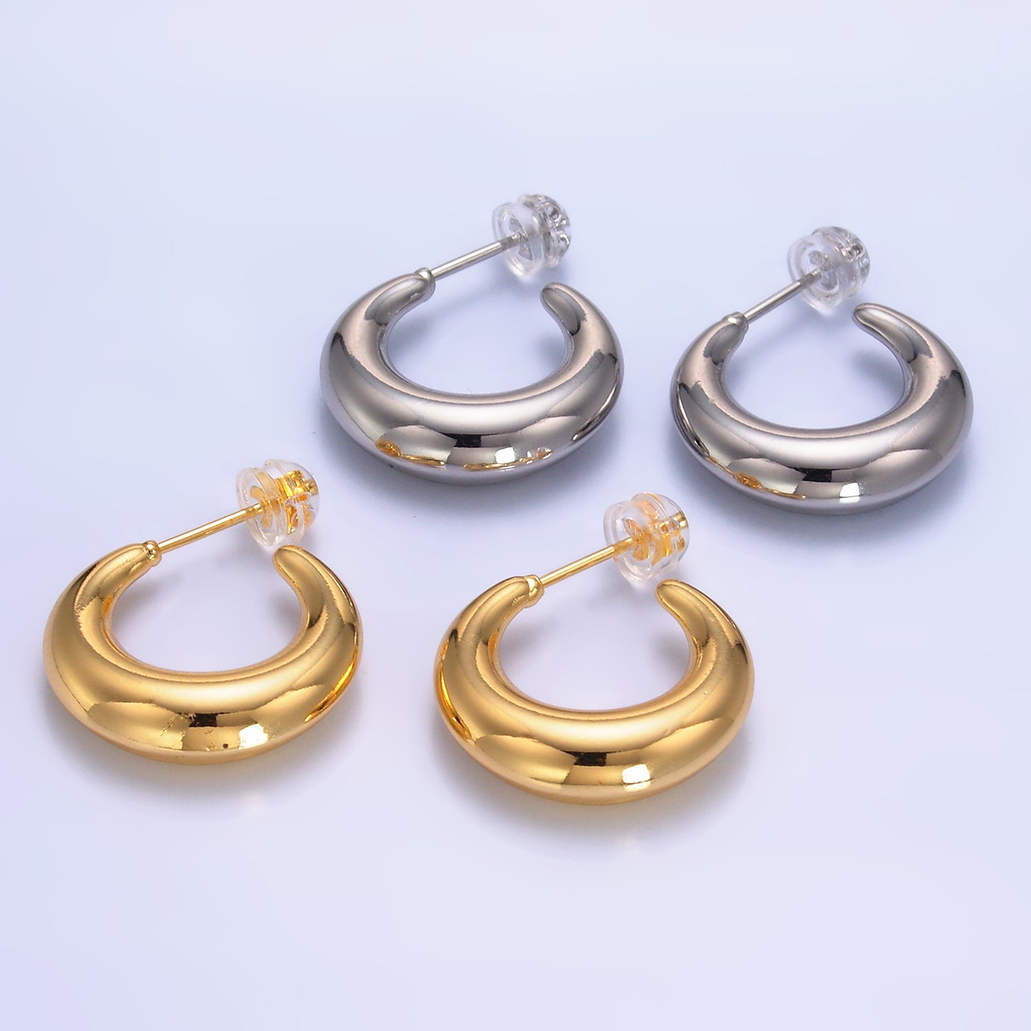 Gold Minimalist Gold or Silver Chunky Studs EA-0181 EA0182