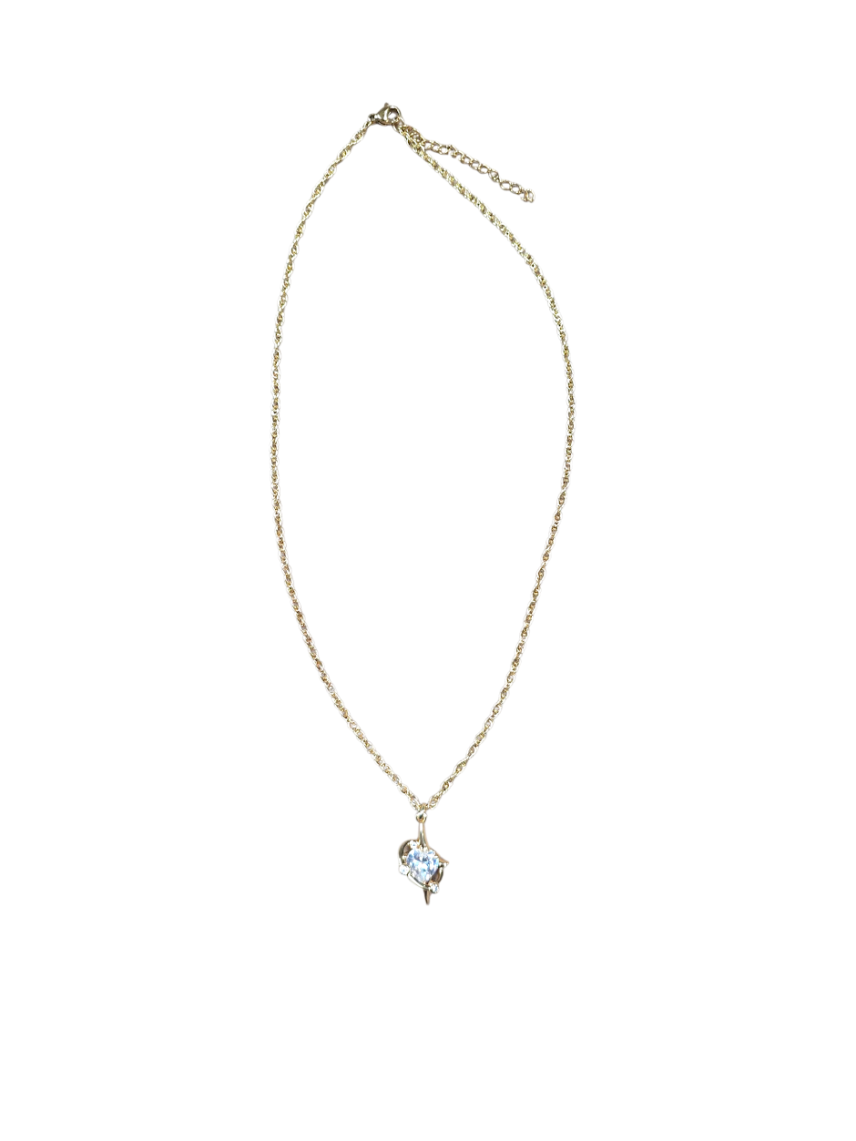 CZ Heart North Star Celestial Dainty Chain NC-SJ0469