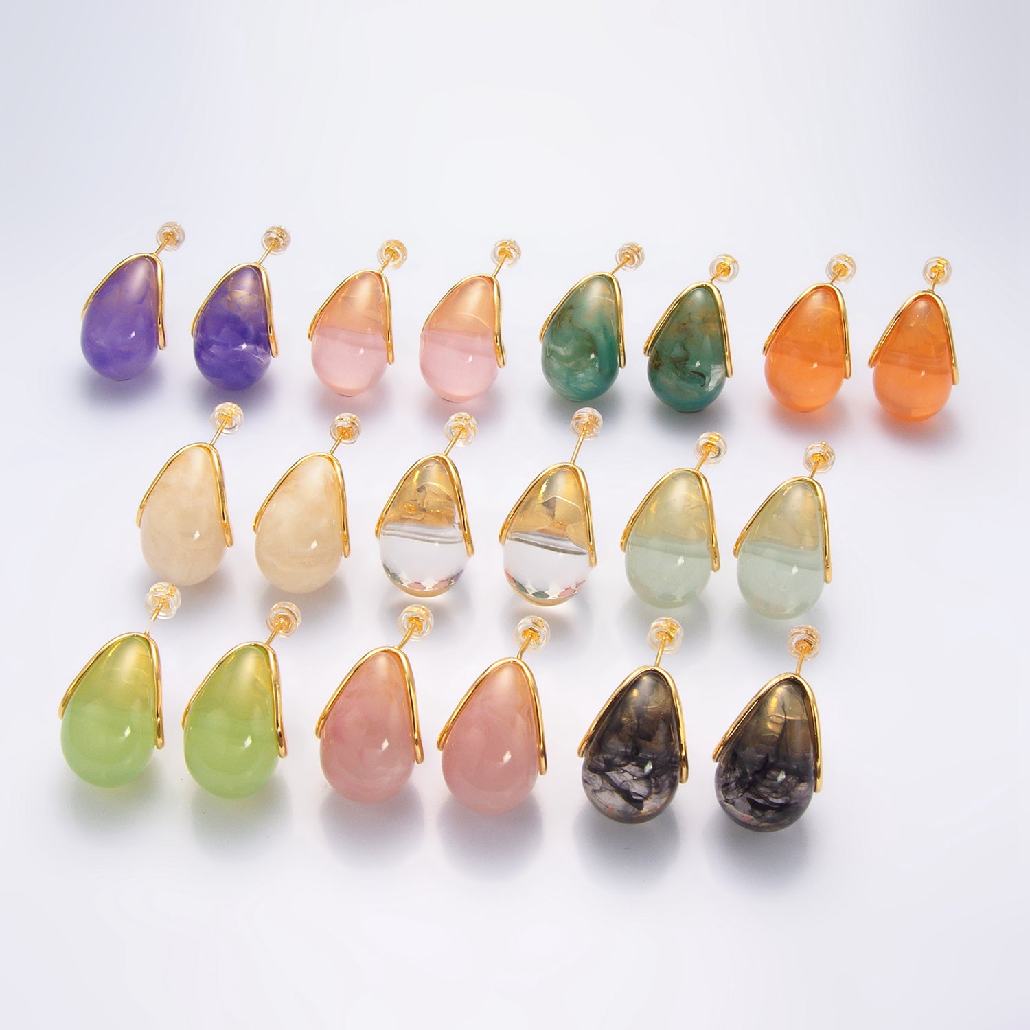 Gold Chunky Gold Aventurine and Other Gemstones Posts EA-0195 to EA-0204