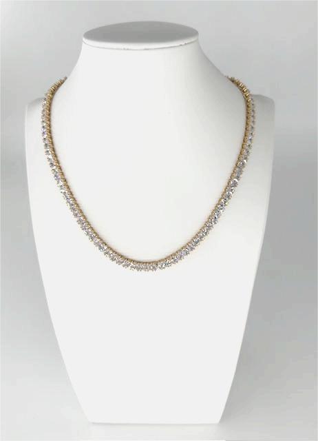 18K Gold Filled 5.5mm Clear CZ Baguette Square Tennis Chain Adjustable Necklace NC-21WA3268