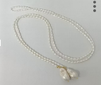 Adjustable Bolo Tie Fresh Water Pearl Necklace NC-2000 NC-2001