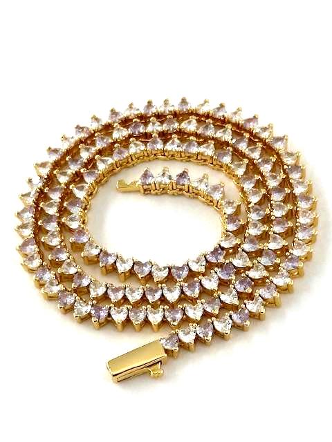 Lavender and clear Heart Tennis Chain 16 Inch NC-21WA2201