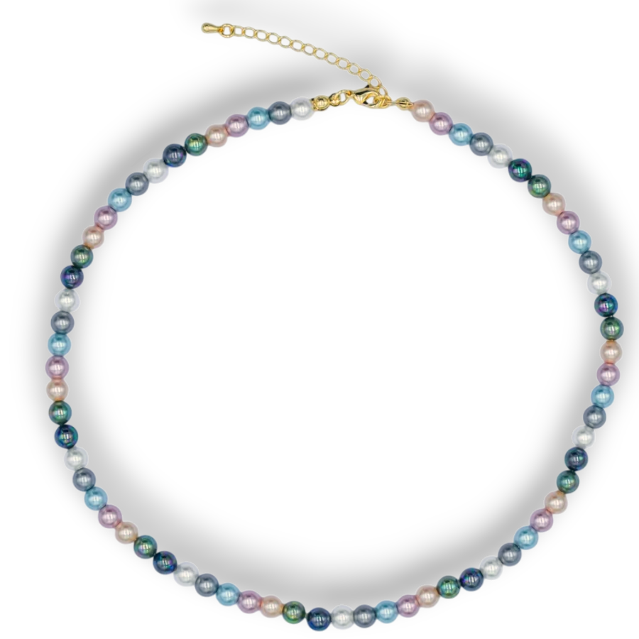 Multicolor Peacock Shell Pearl Necklace NC-21WA2790