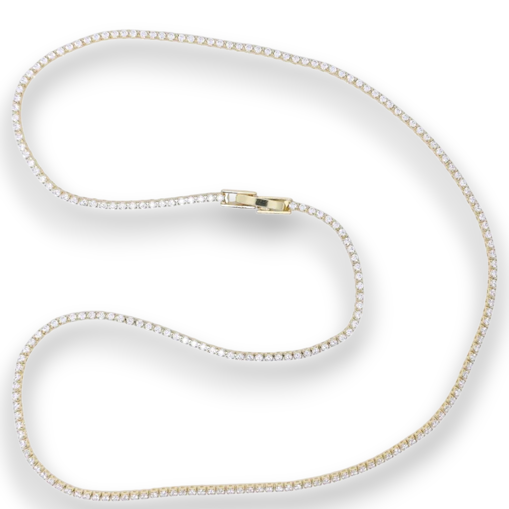 Clear Round CZ Classic Tennis Chain necklace NC-21WA3809