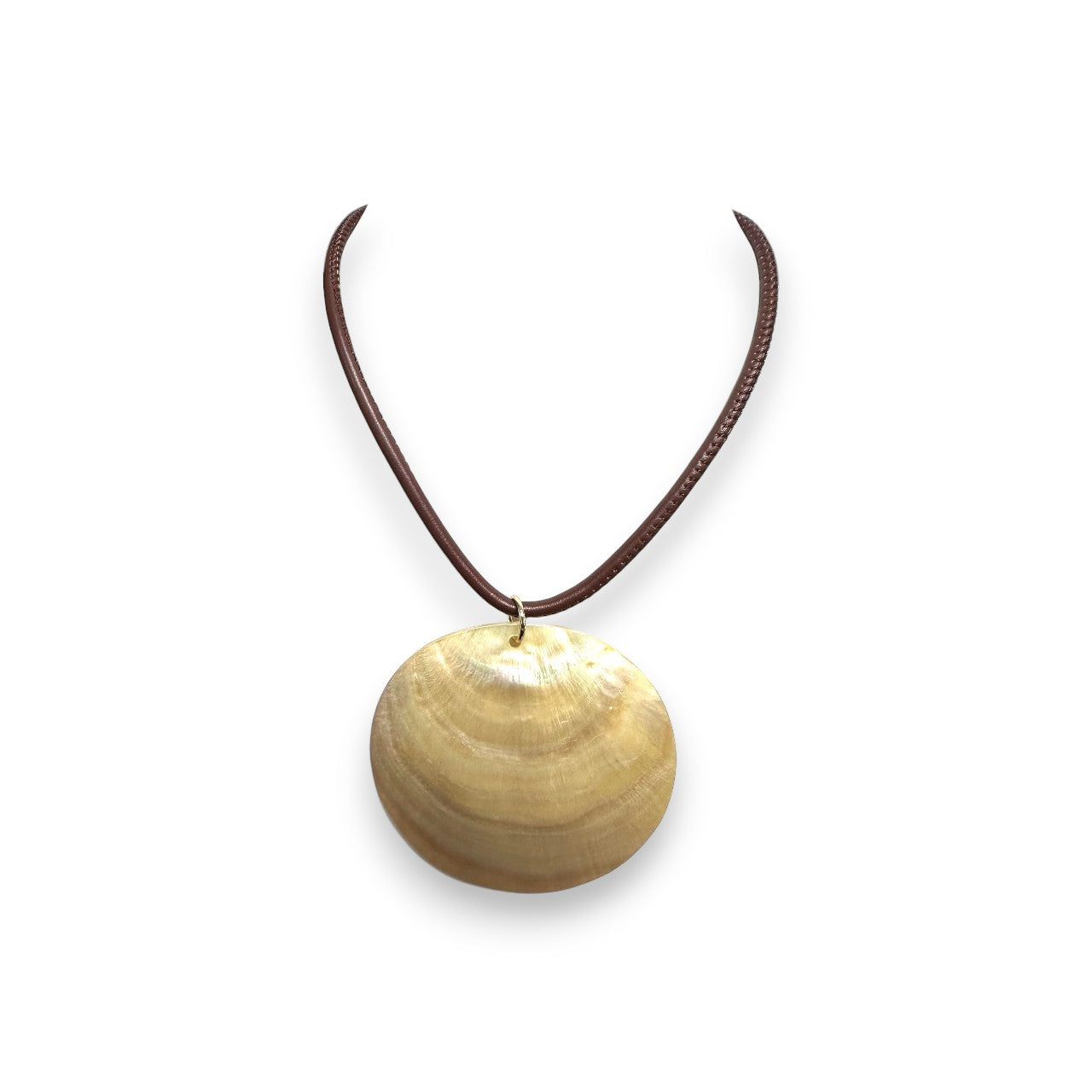 Cord adjustable necklace with seashell pearl pendant NC-SJ2061 thru NC-SJ2064