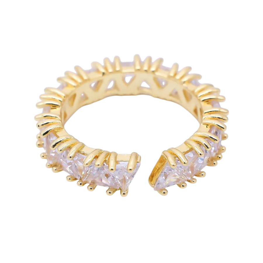 Triangle CZ Cluster Band Ring RI-21O150