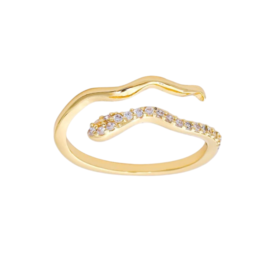 Micro Paved CZ Wave Wrap Ring RI-21O1601