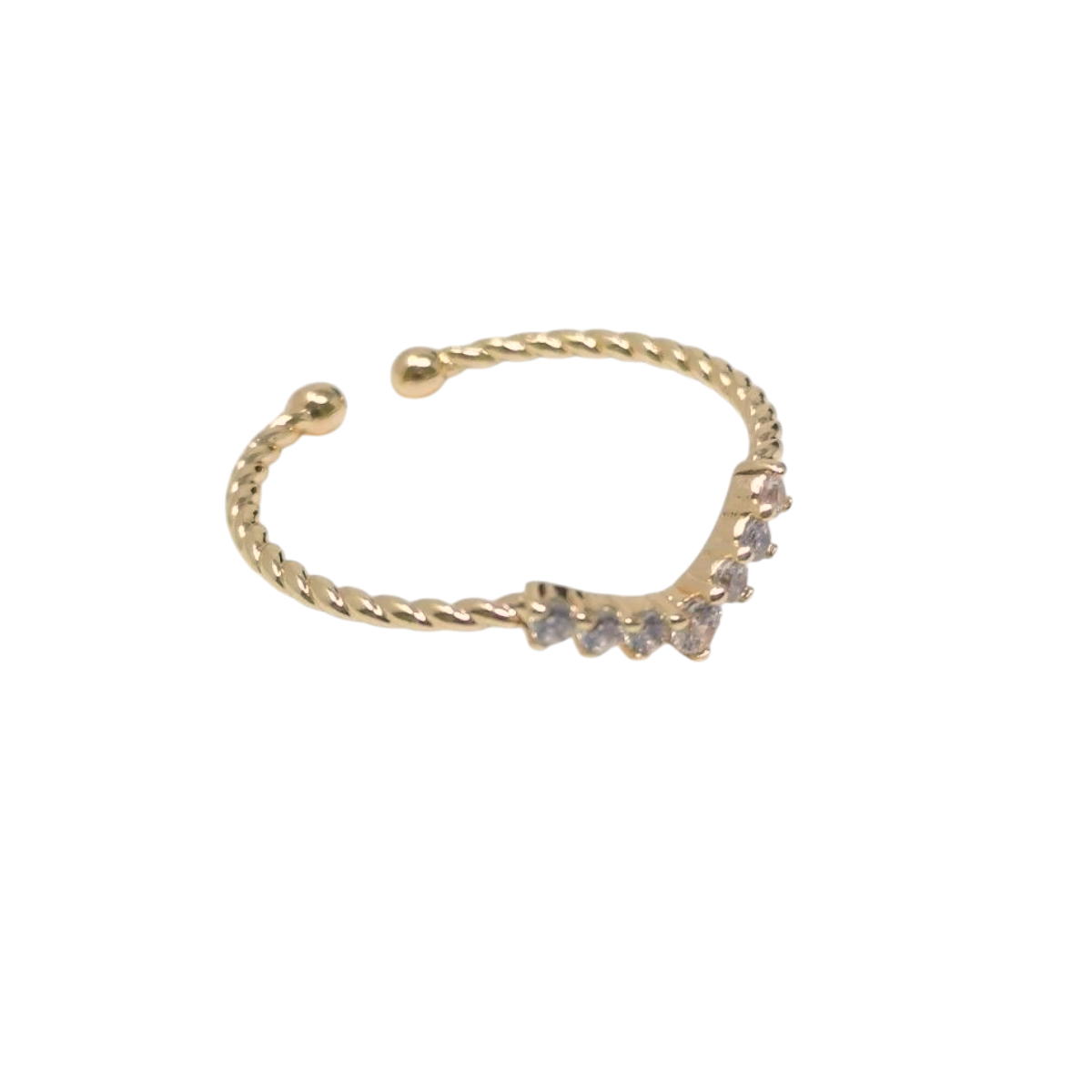 Dainty Twisted open Band Adjustable ring RI-21R239