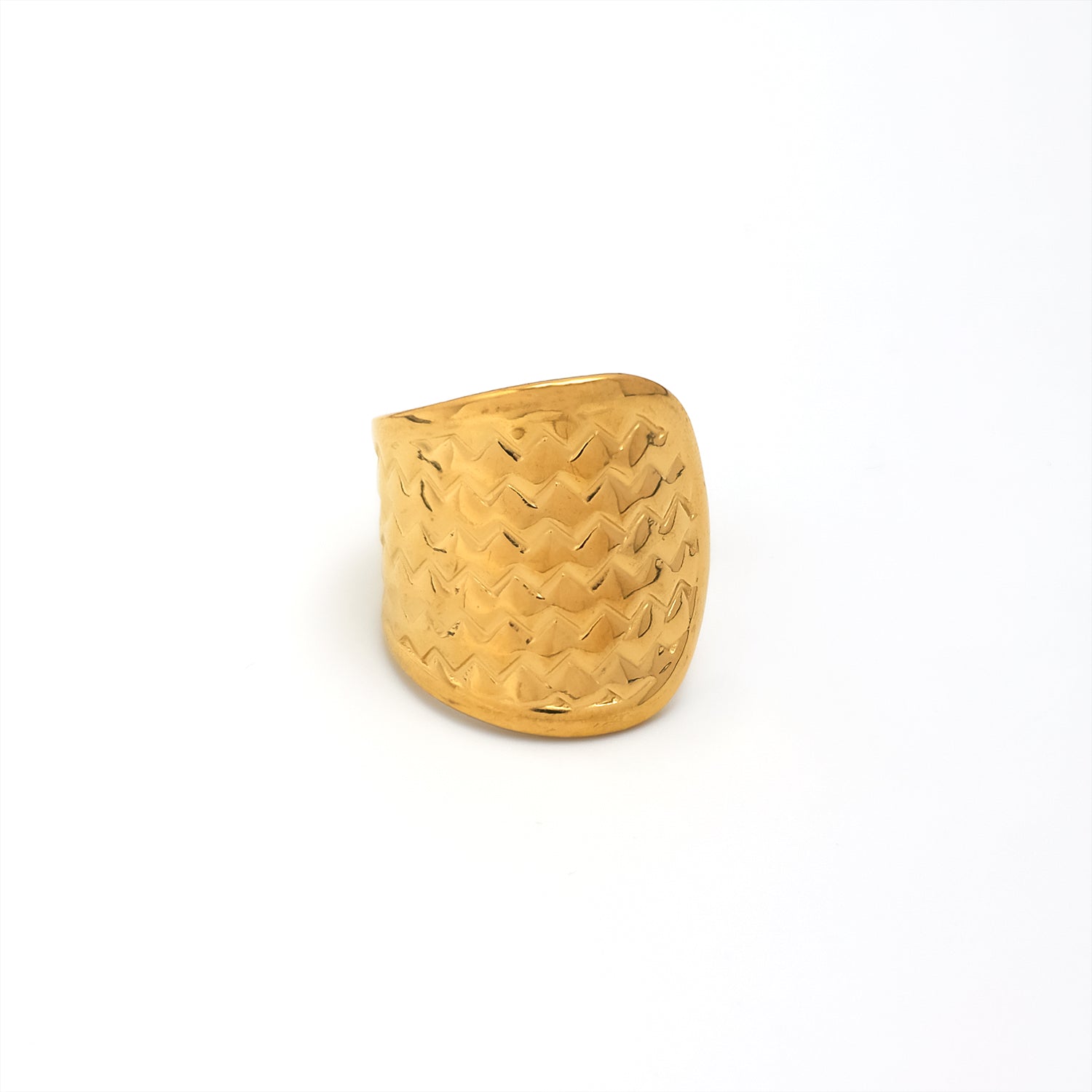 Gold Chunky Stainless Steel Geometric 8 ✦ RI-0003