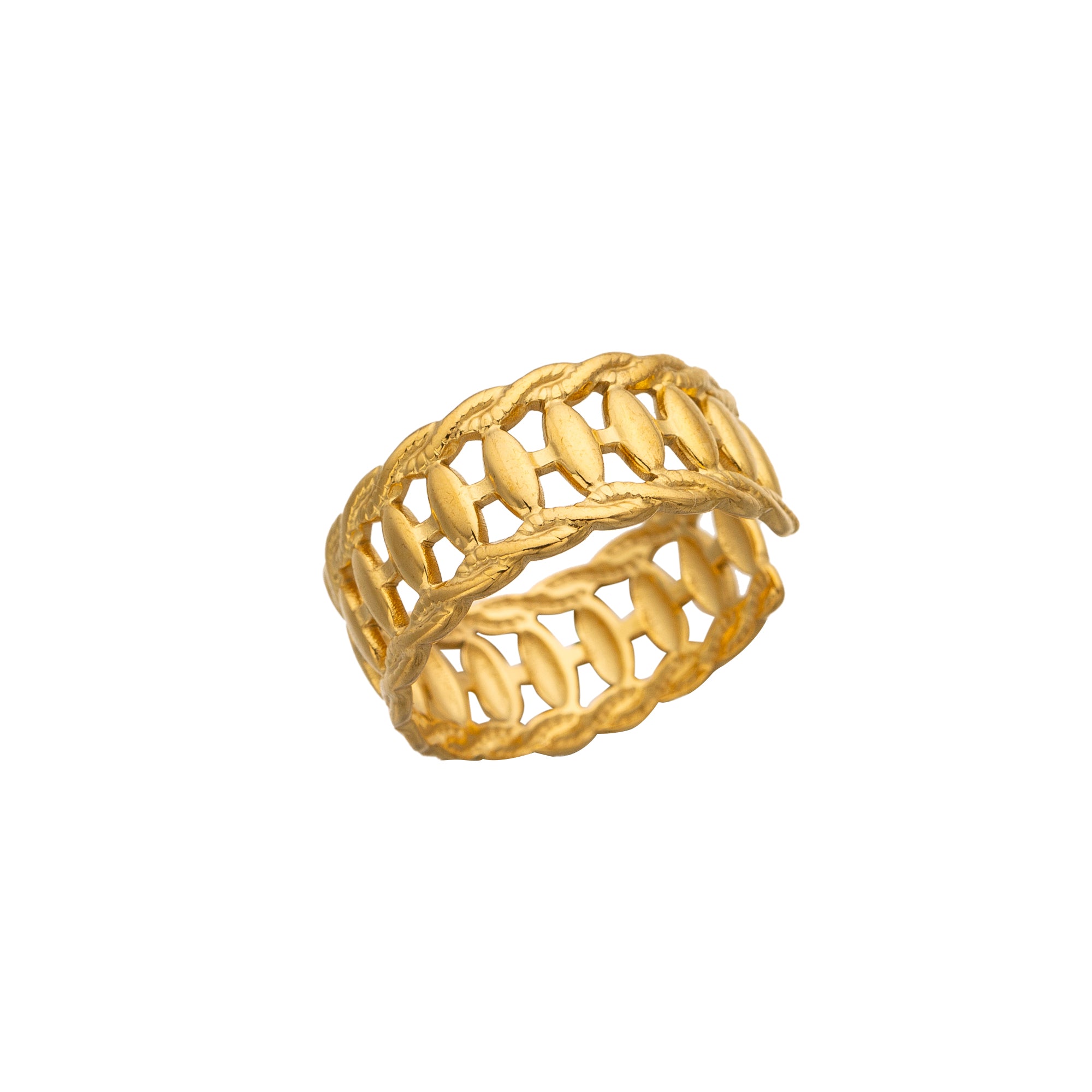 Gold Chunky Stainless Steel Bold Adjustable ✦ RI-0011