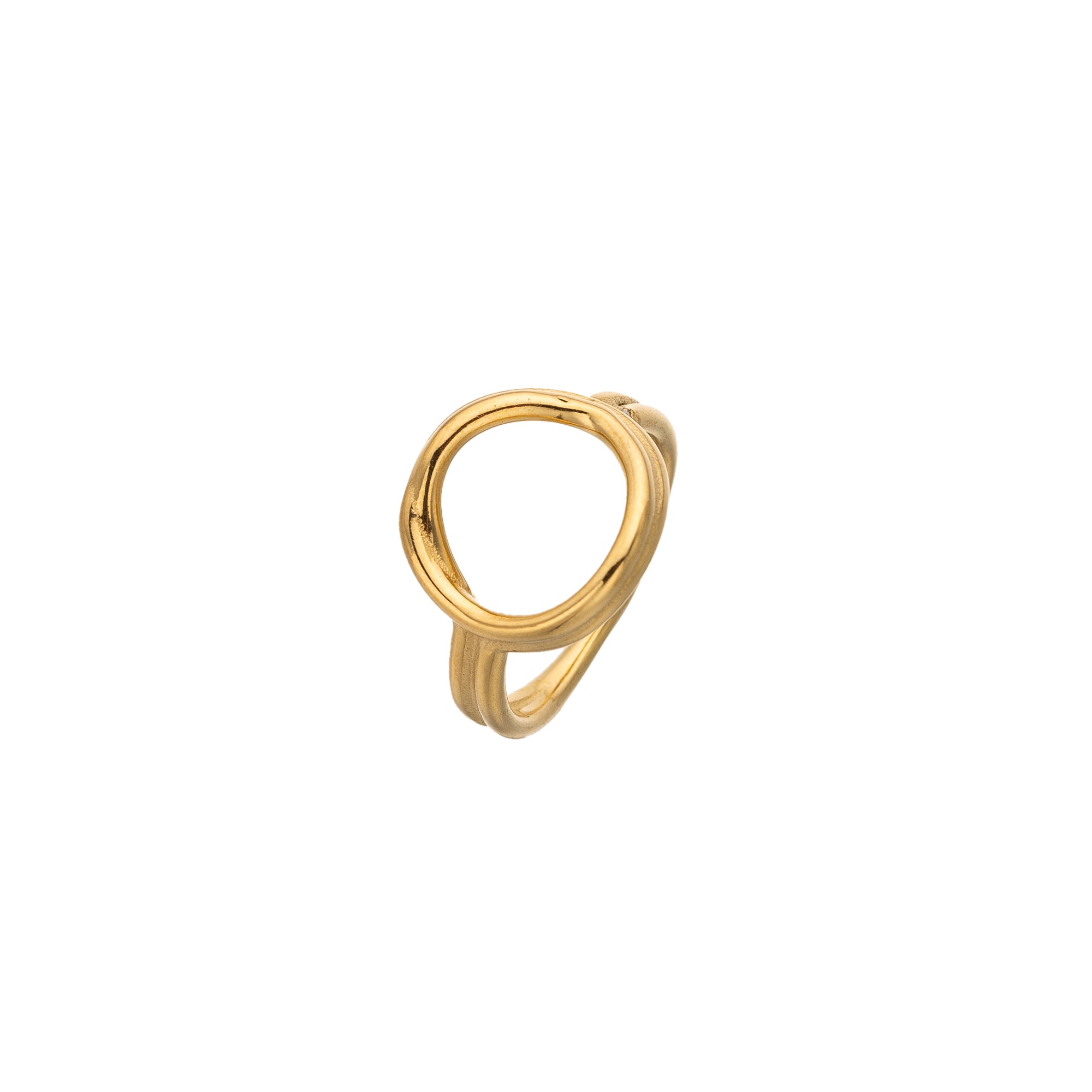 Gold Minimalist Stainless Steel Stacked Adjustable Ring-00017